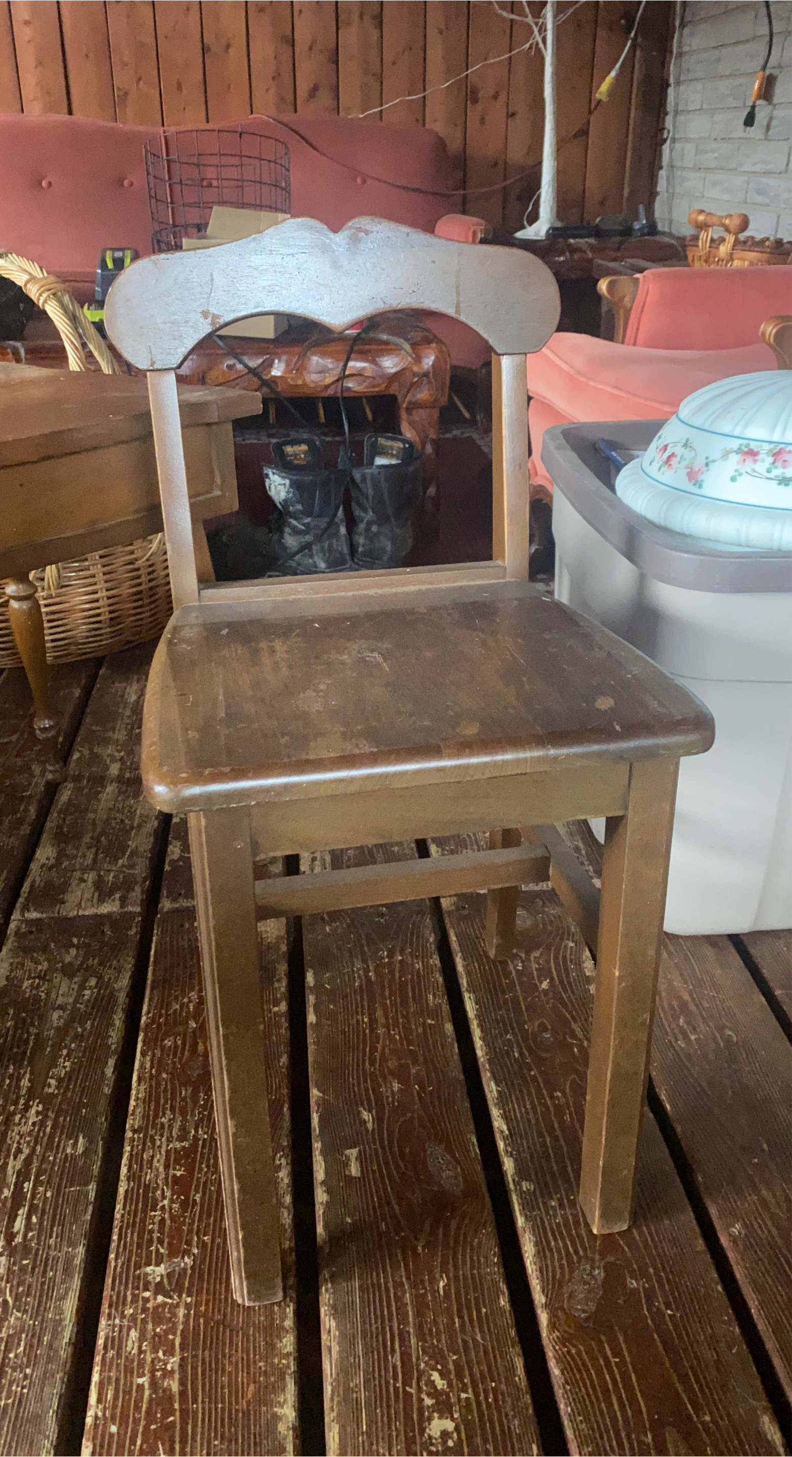 Vintage Solid Wood Child's Chair