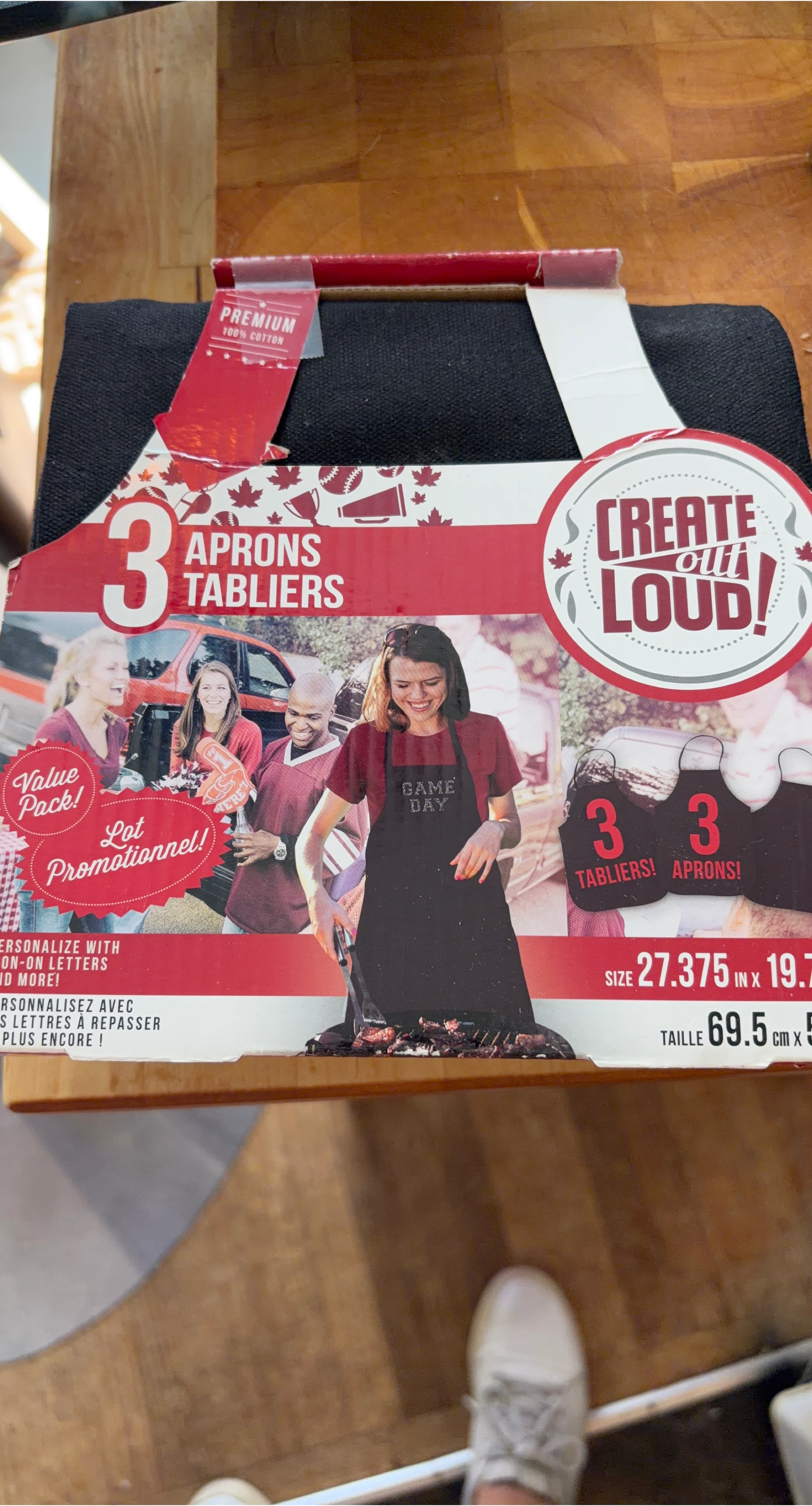 Create Out Loud 3-Pack Cotton Aprons