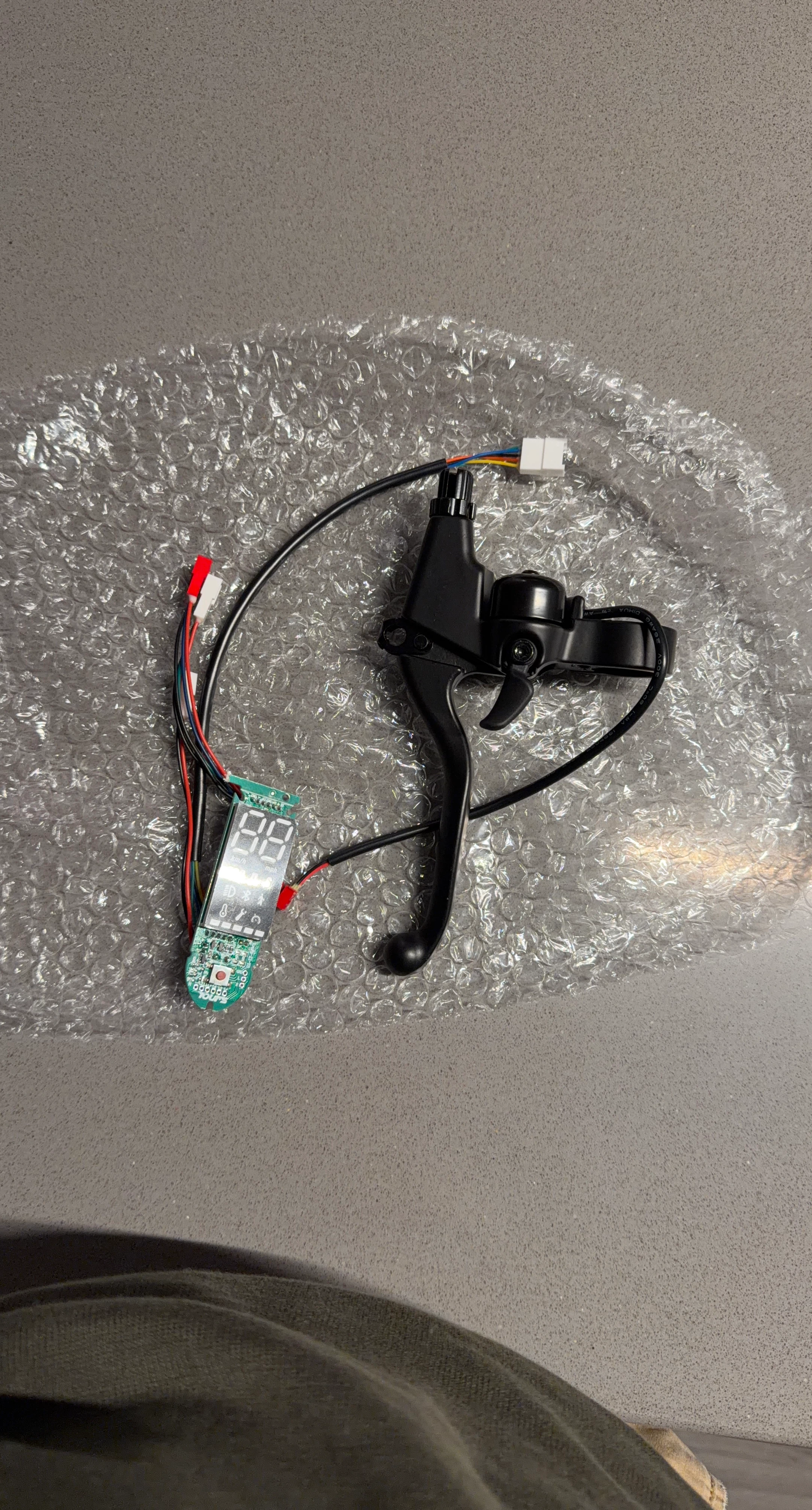 Electric Scooter Brake Lever and Display Unit