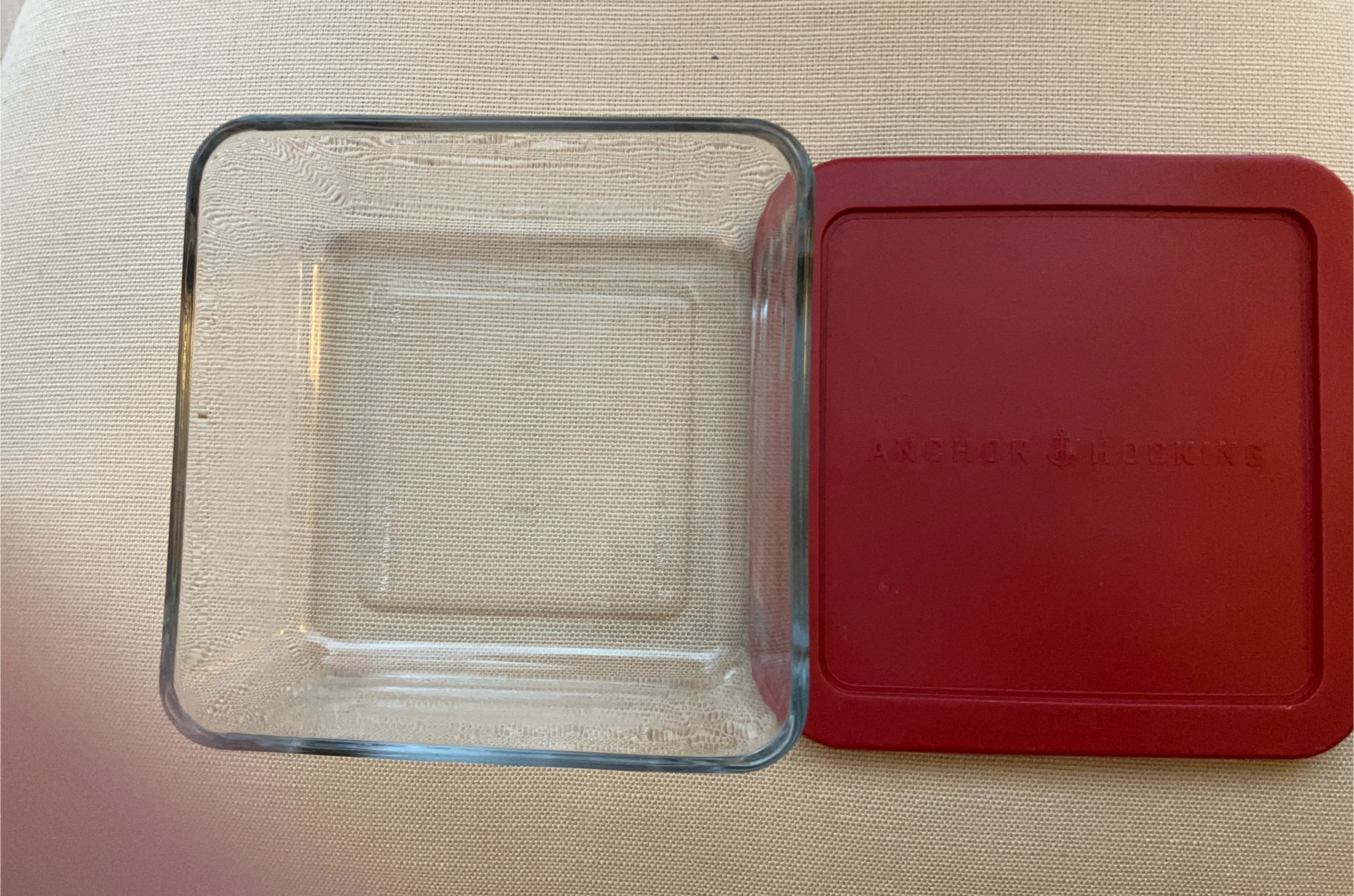 Anchor Hocking Square Glass Storage Container