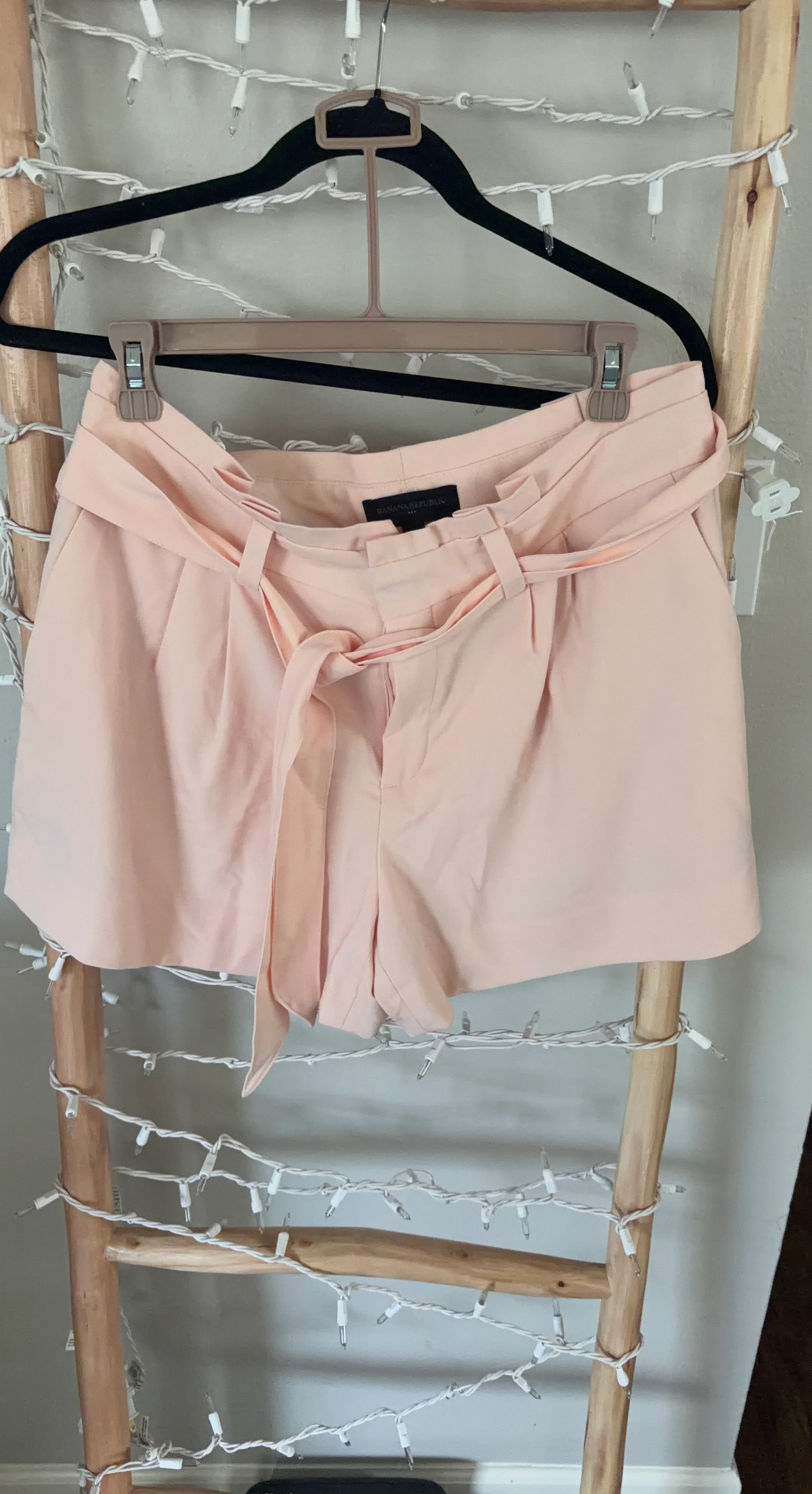 Banana Republic Blush Tie-Waist Shorts
