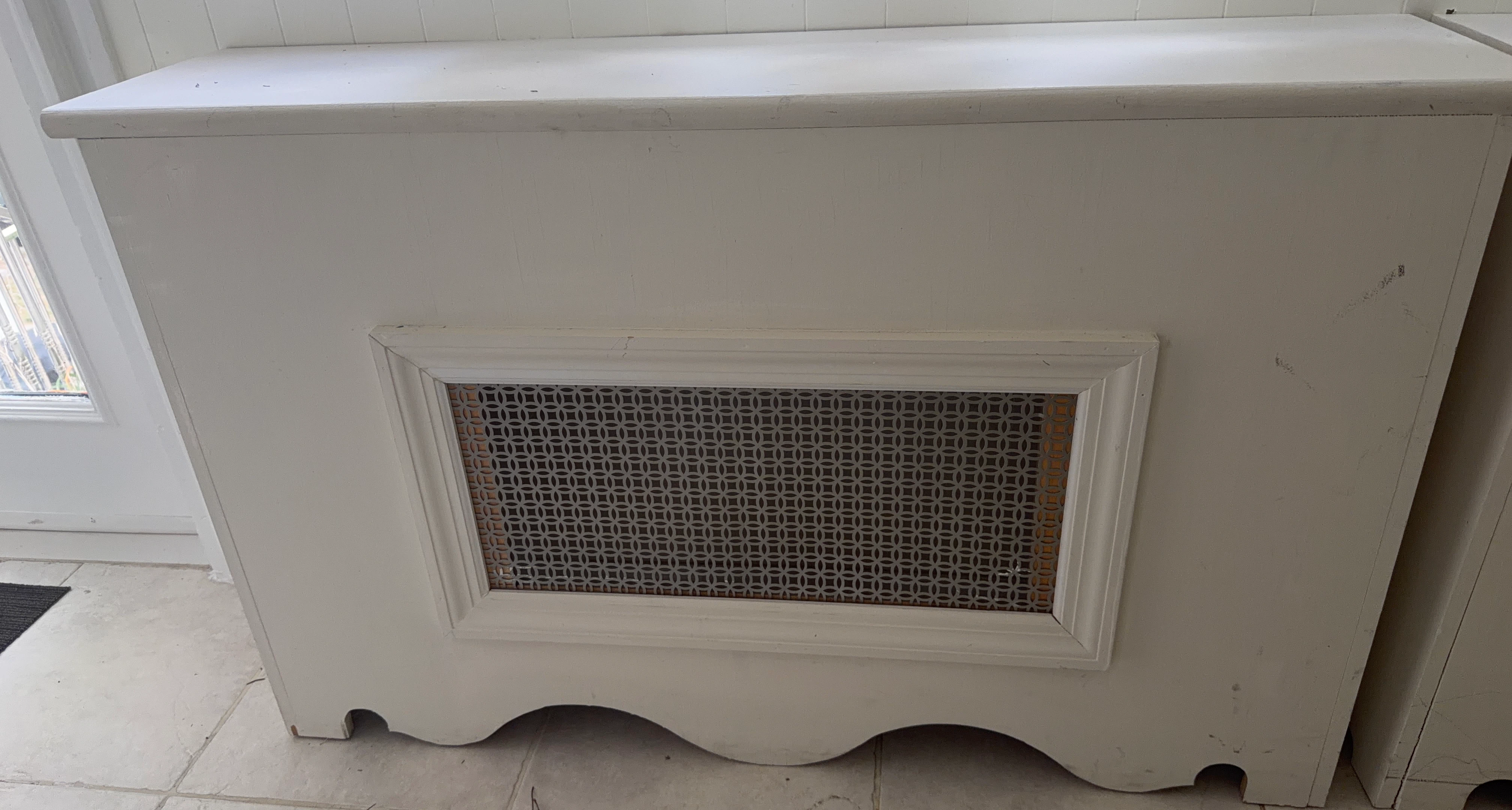 White Metal Radiator Cover