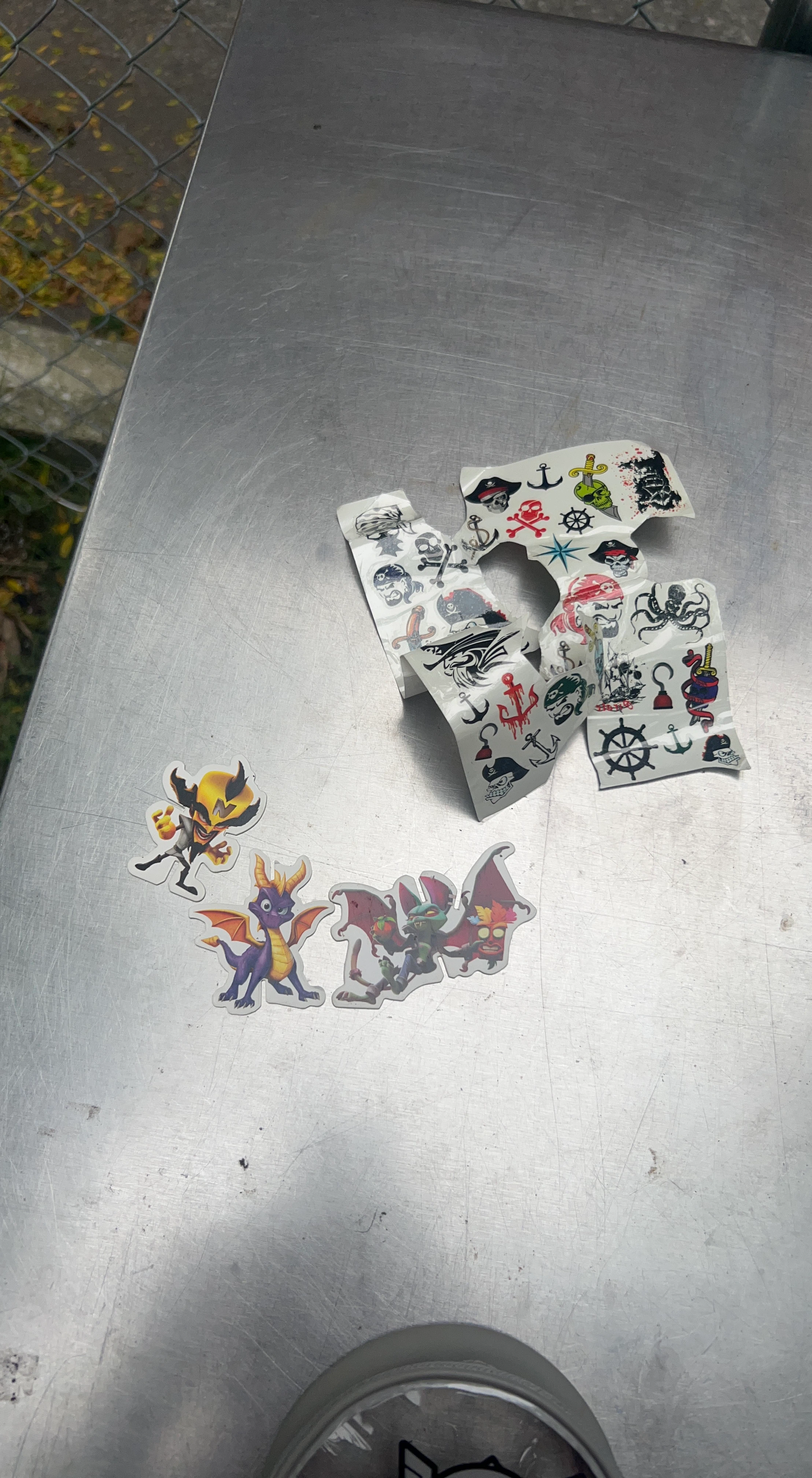 Assorted Spyro and Pirate Themed Stickers