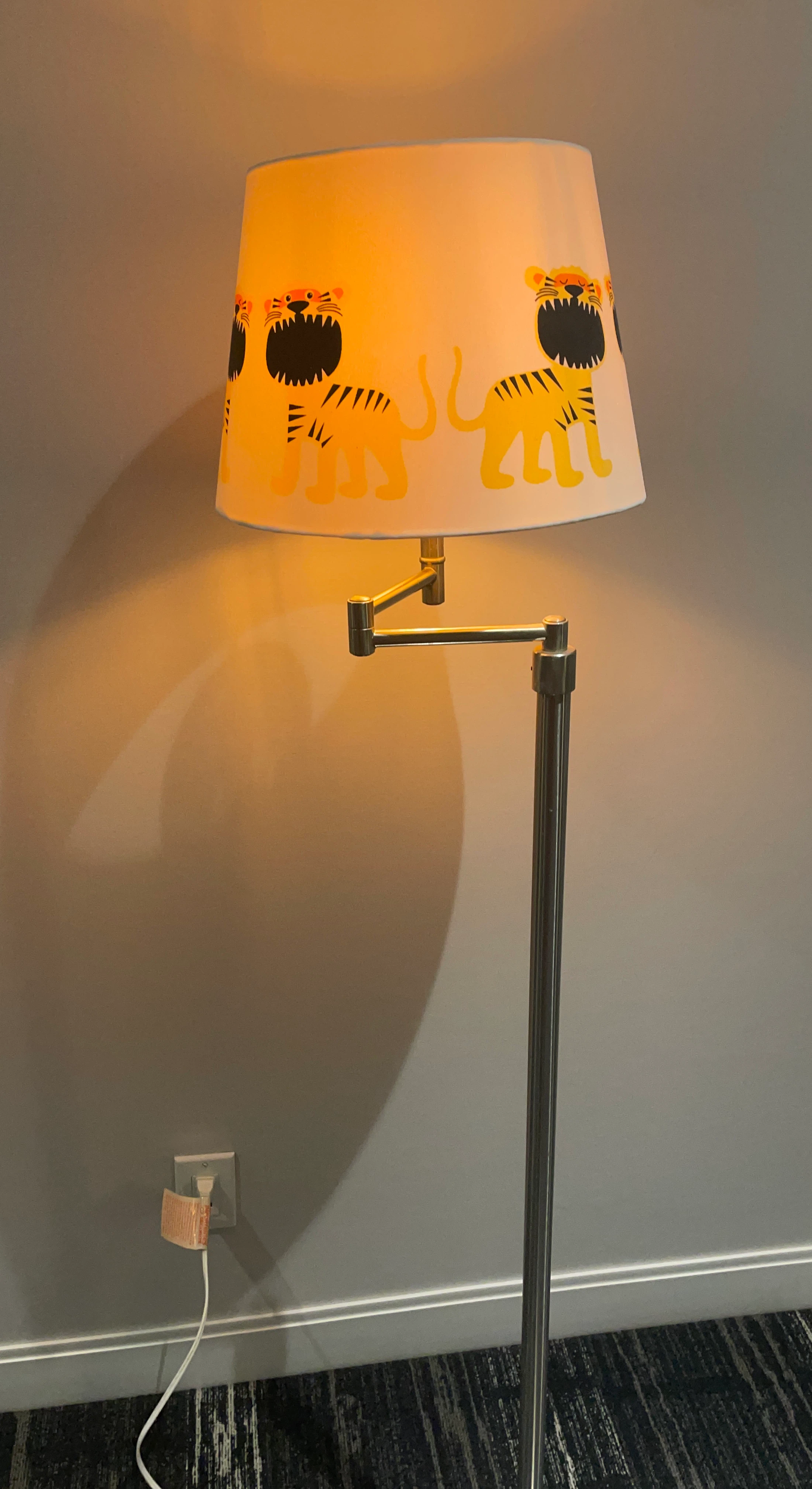 Tiger Print Floor Lamp