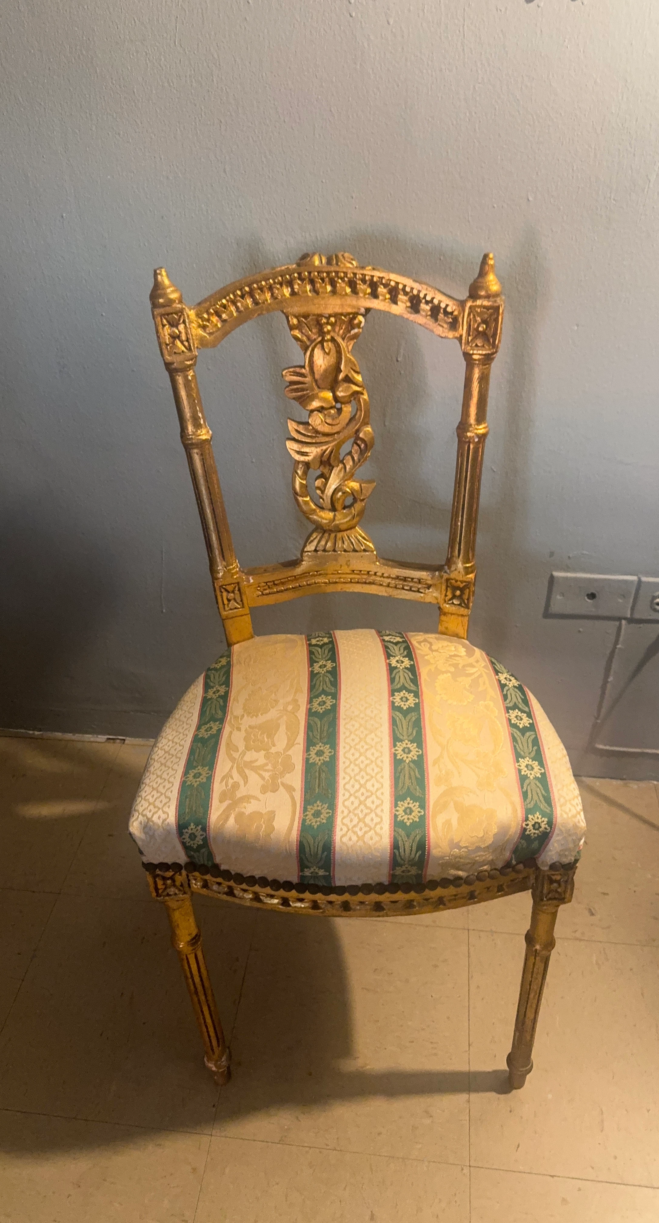 Vintage Gold Gilded Accent Chair in The Bronx, NY