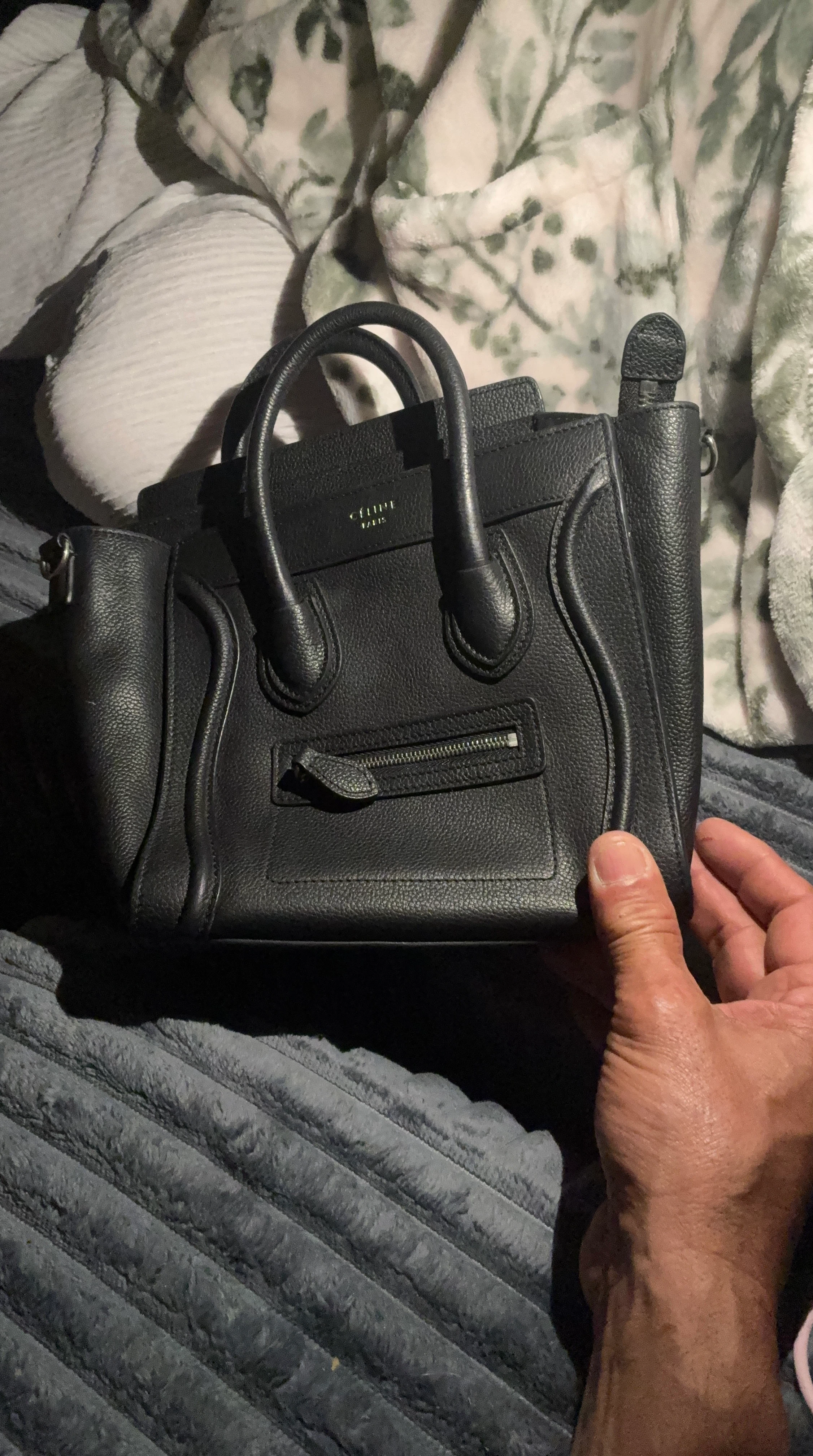 Celine Nano Luggage Bag in Black