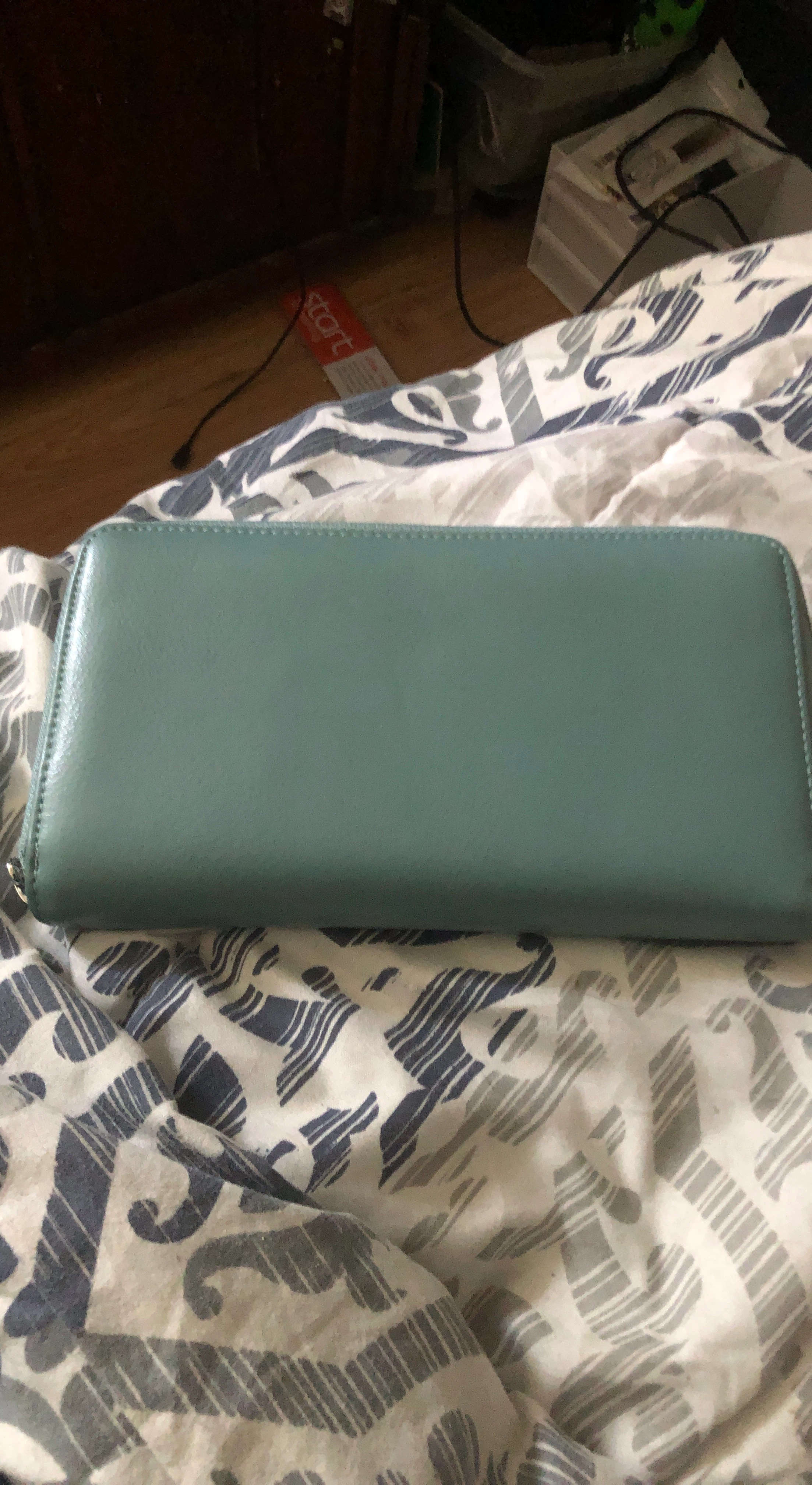 Teal Zip-Around Wallet