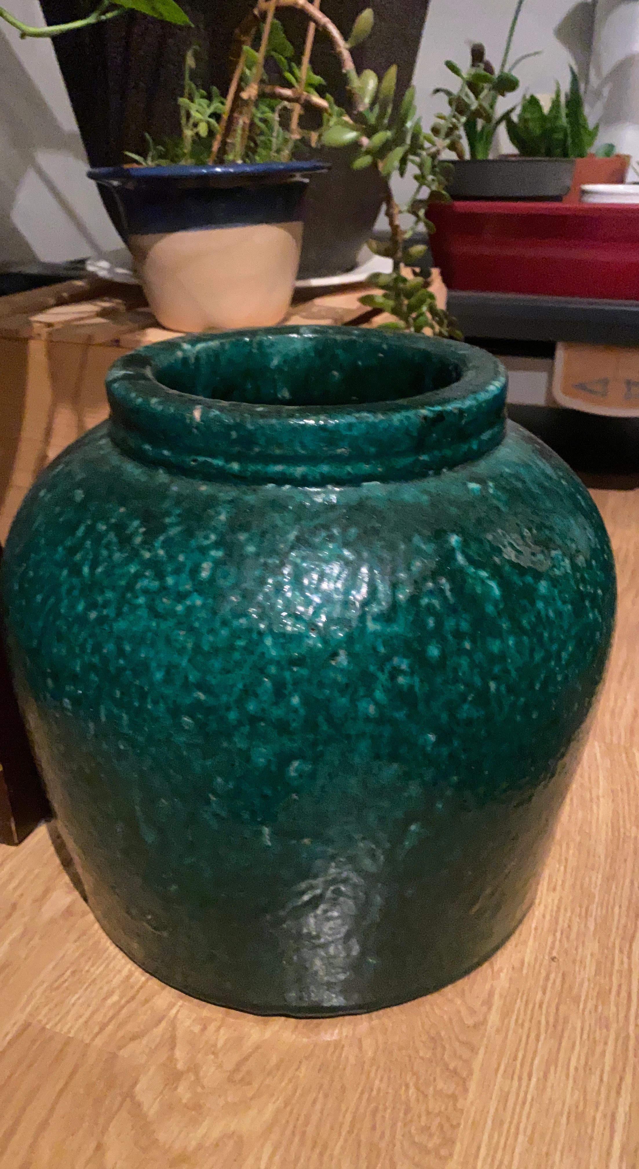 Dark Green Ceramic Vase