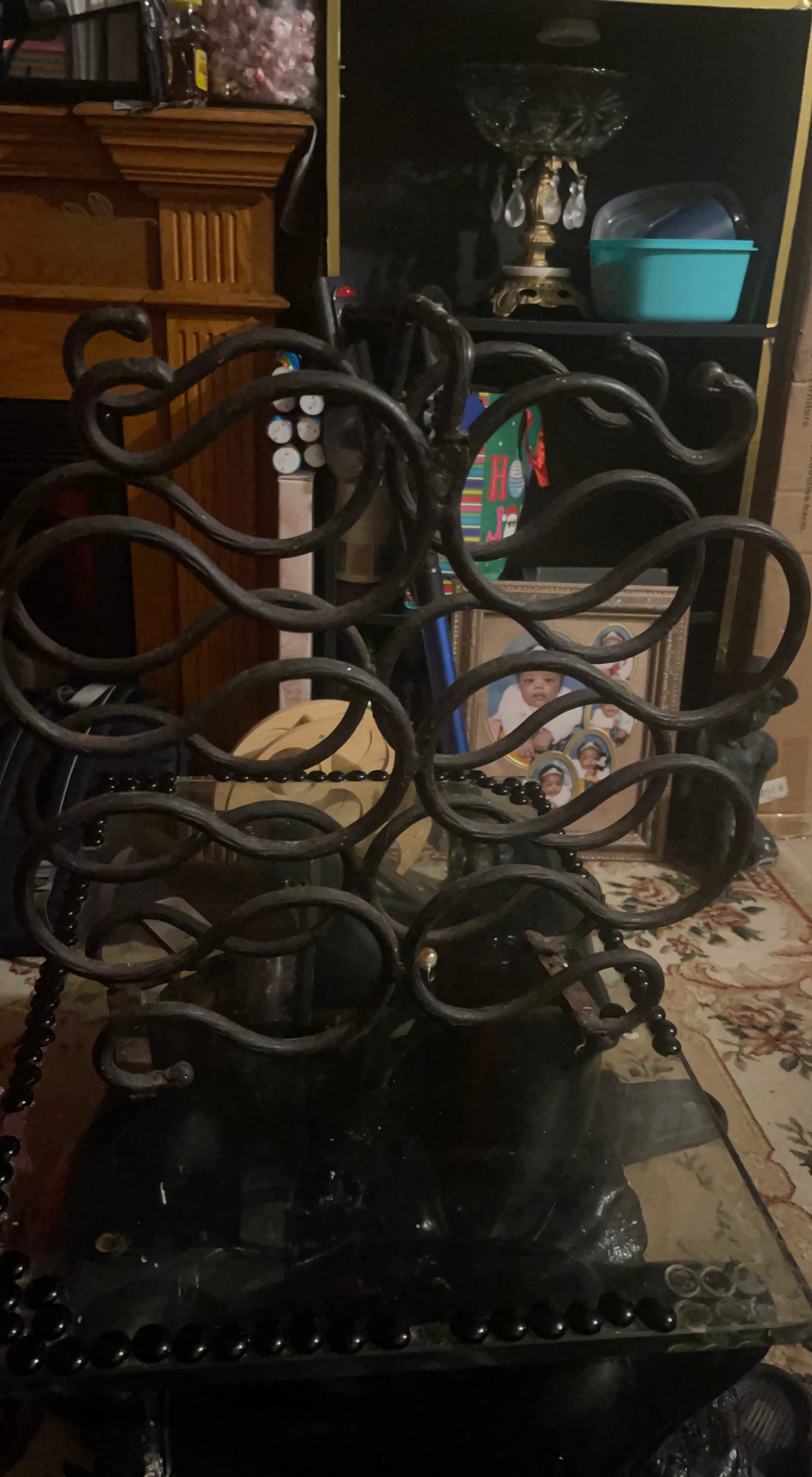 Wrought Iron Wine Rack