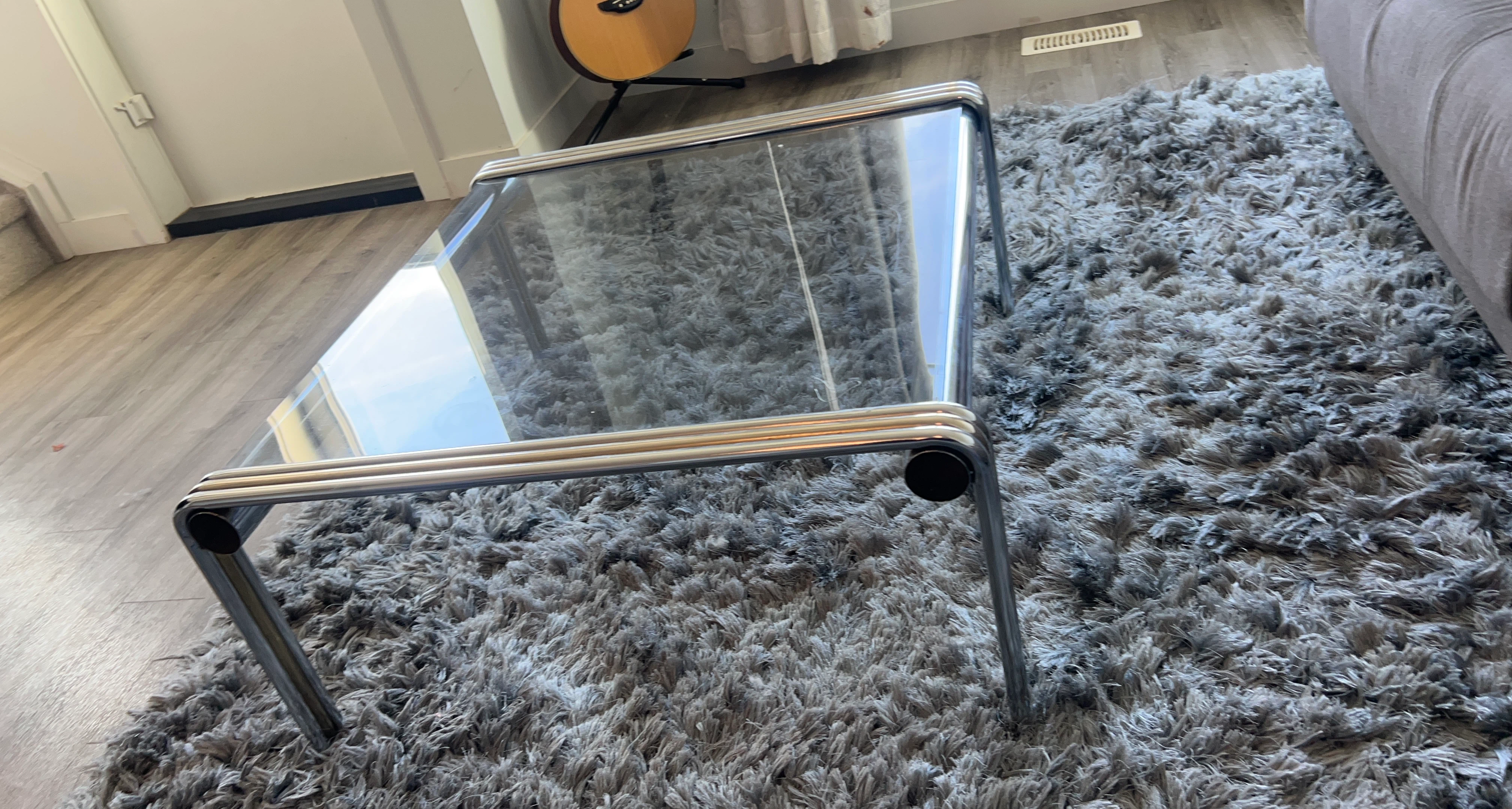 Chrome and Glass Coffee Table