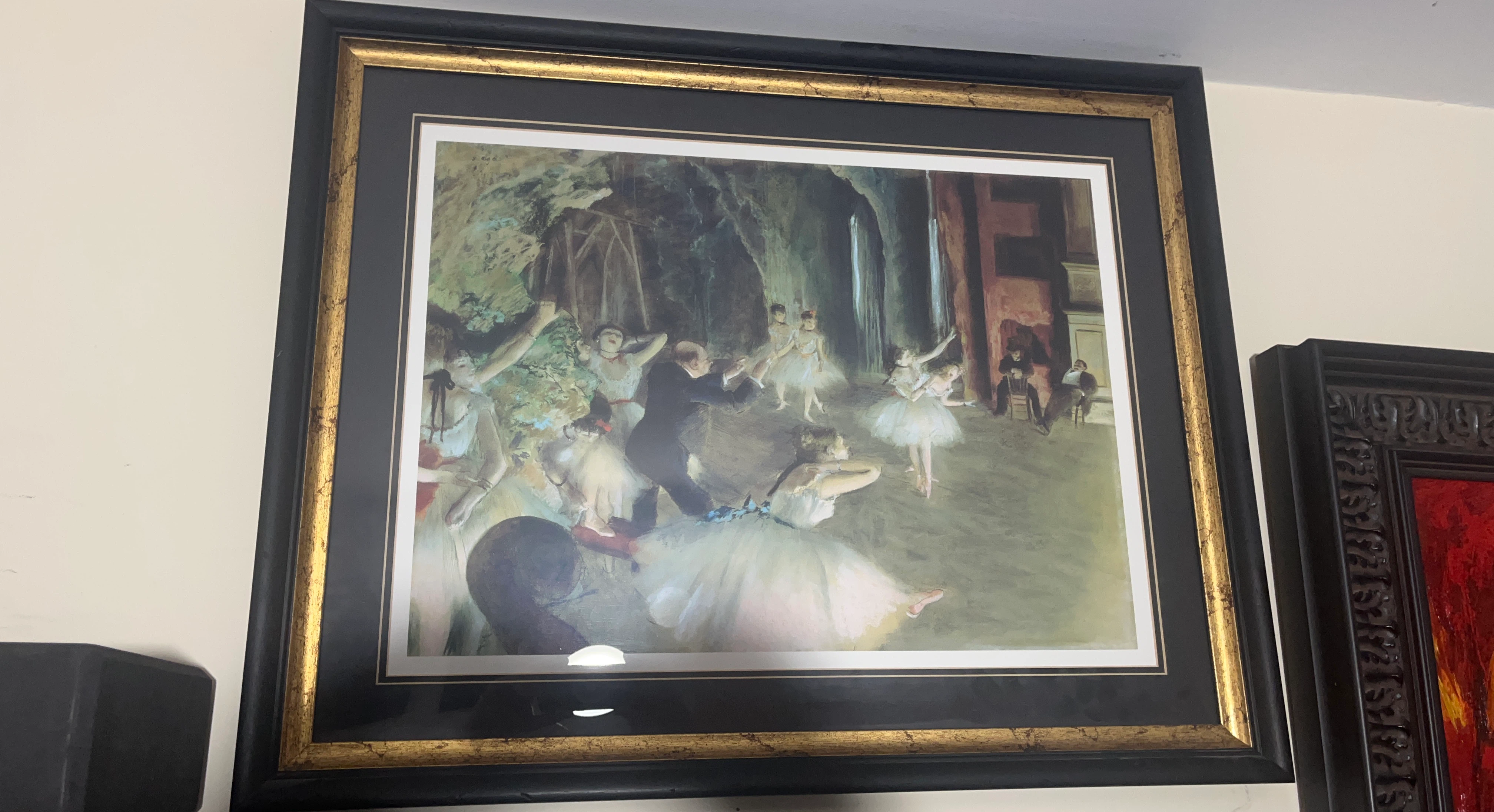 Edgar Degas The Dance Class Framed Print