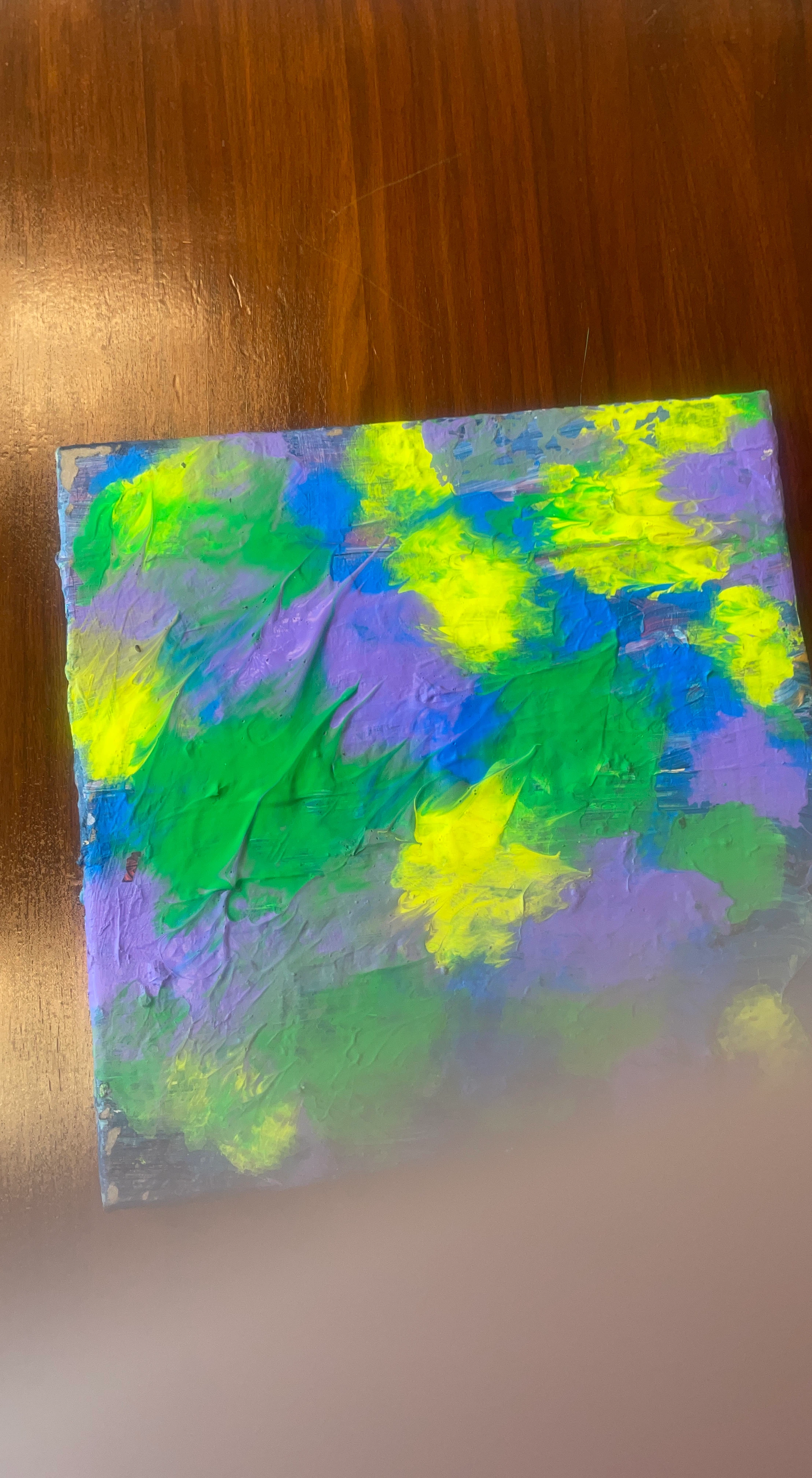 Abstract acrylic canvas painting