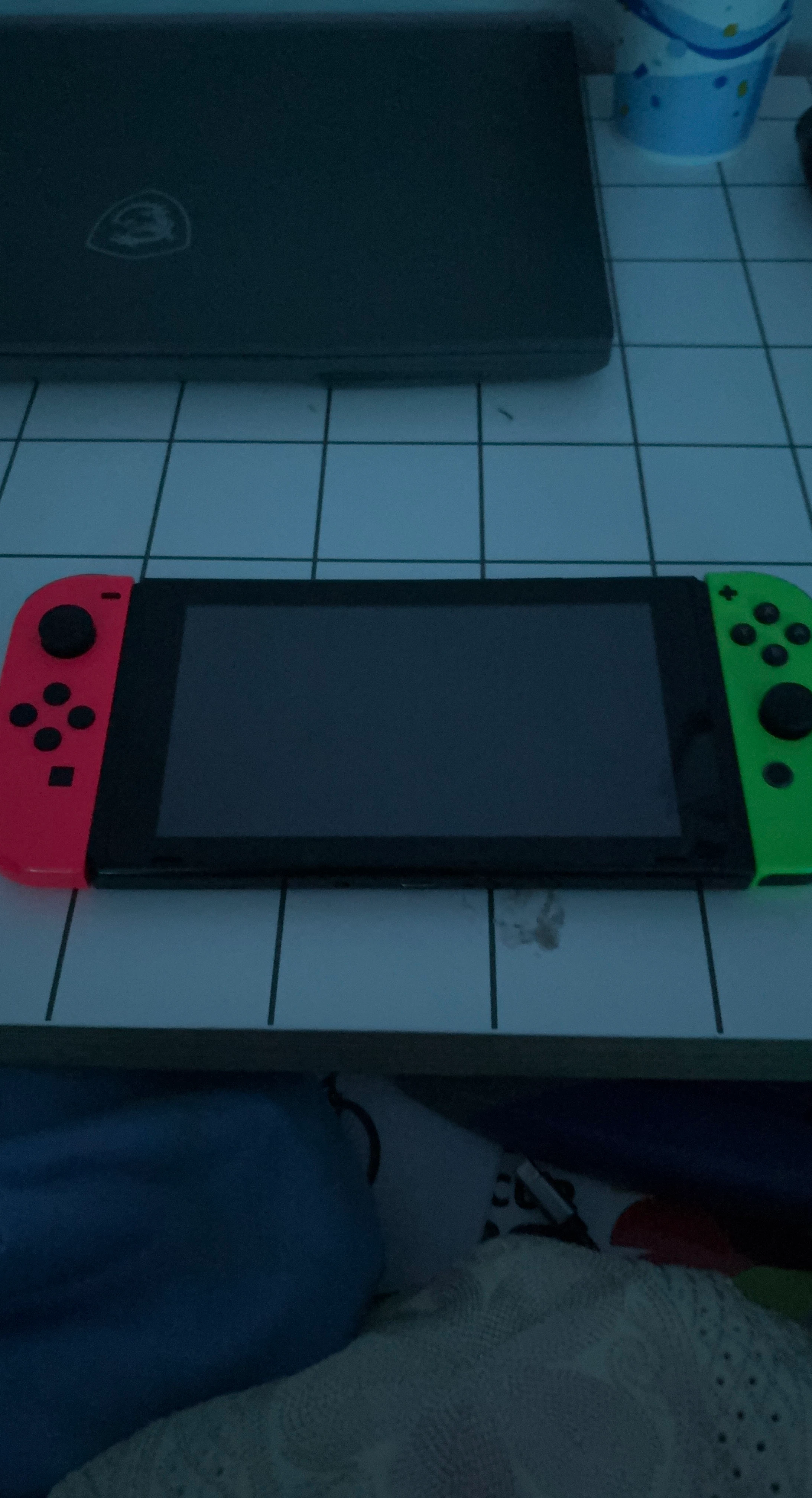 Nintendo Switch Console with Neon Controllers