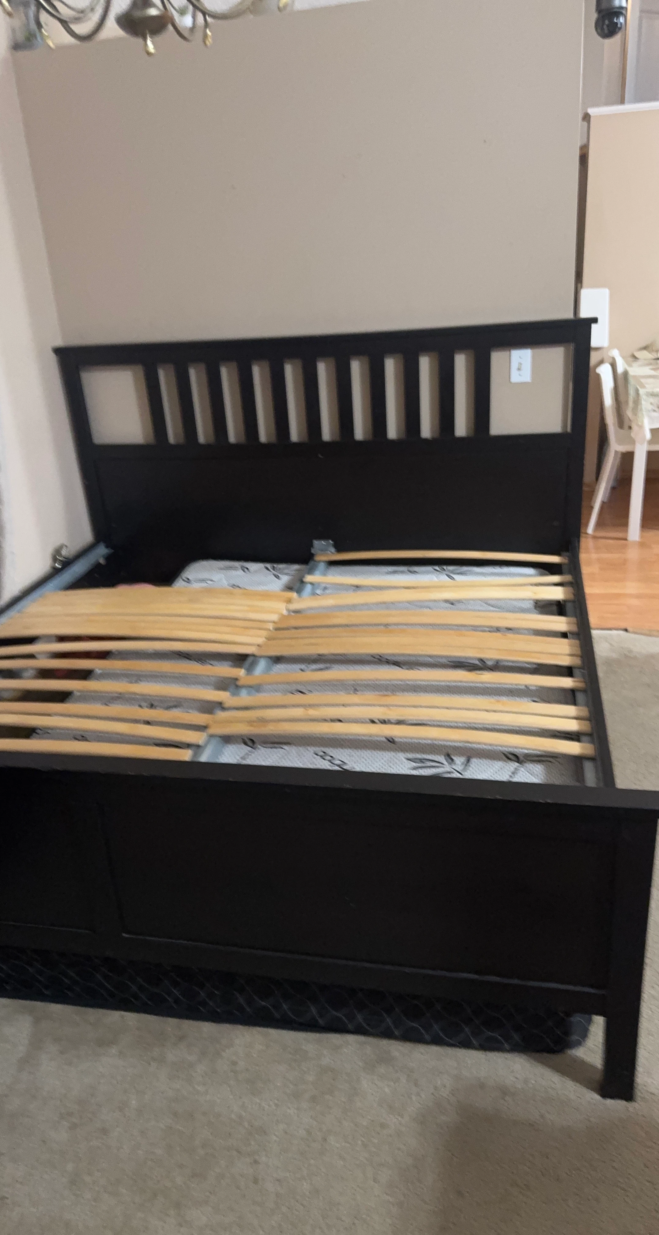 Black Wooden Queen Bed Frame