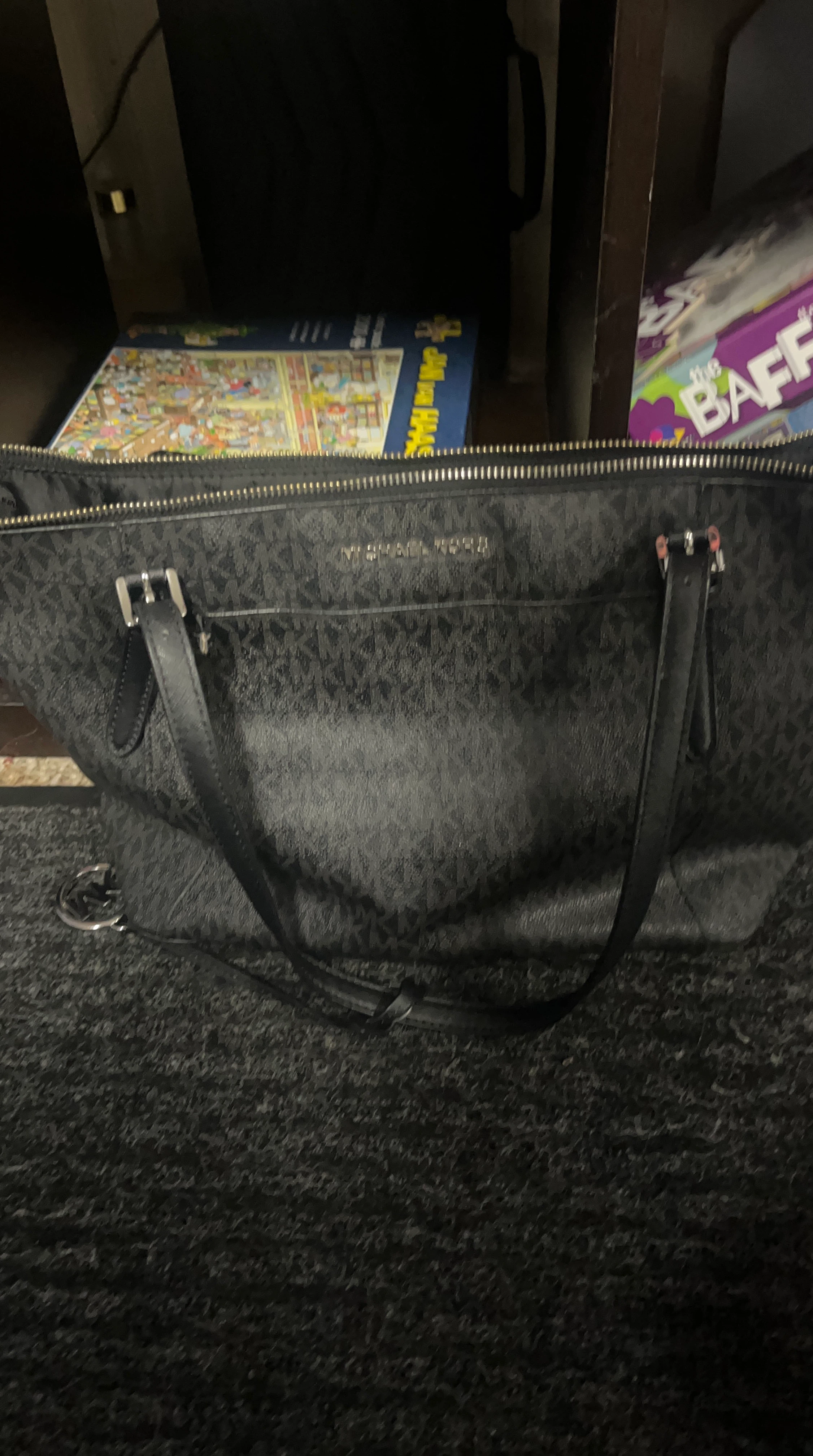 Michael Kors Black Logo Tote Bag