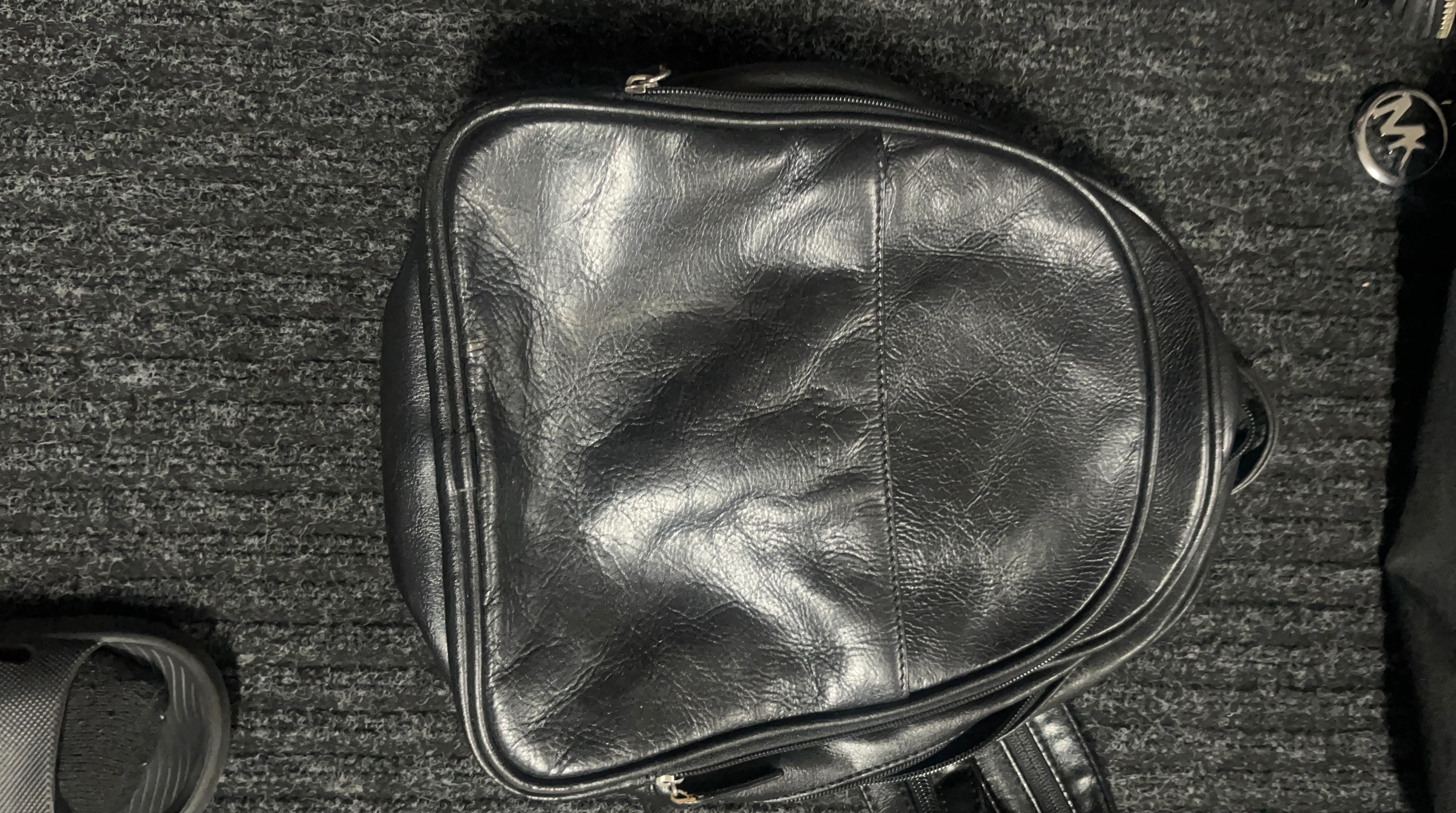Michael Kors Black Leather Backpack