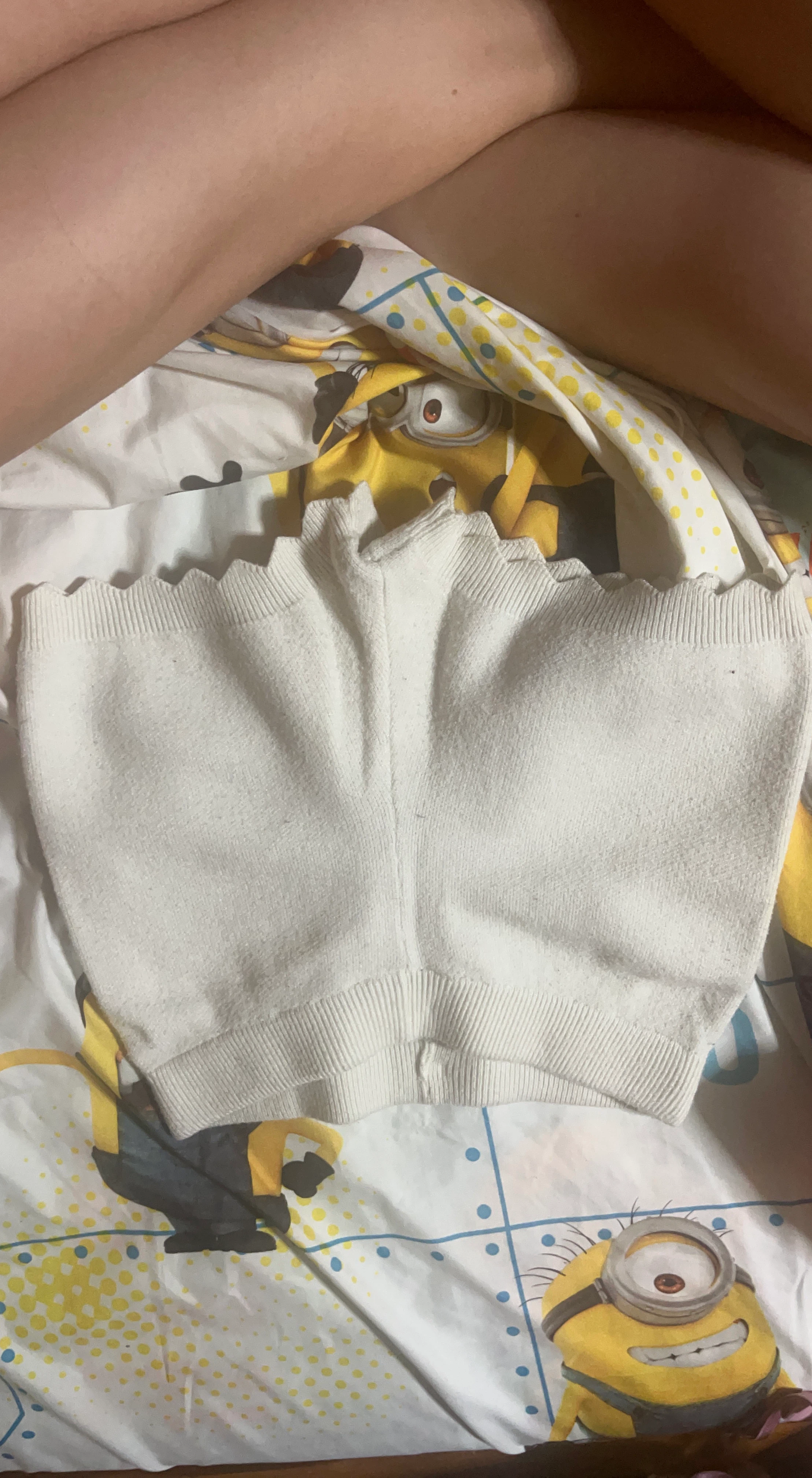 White Knit Shorts