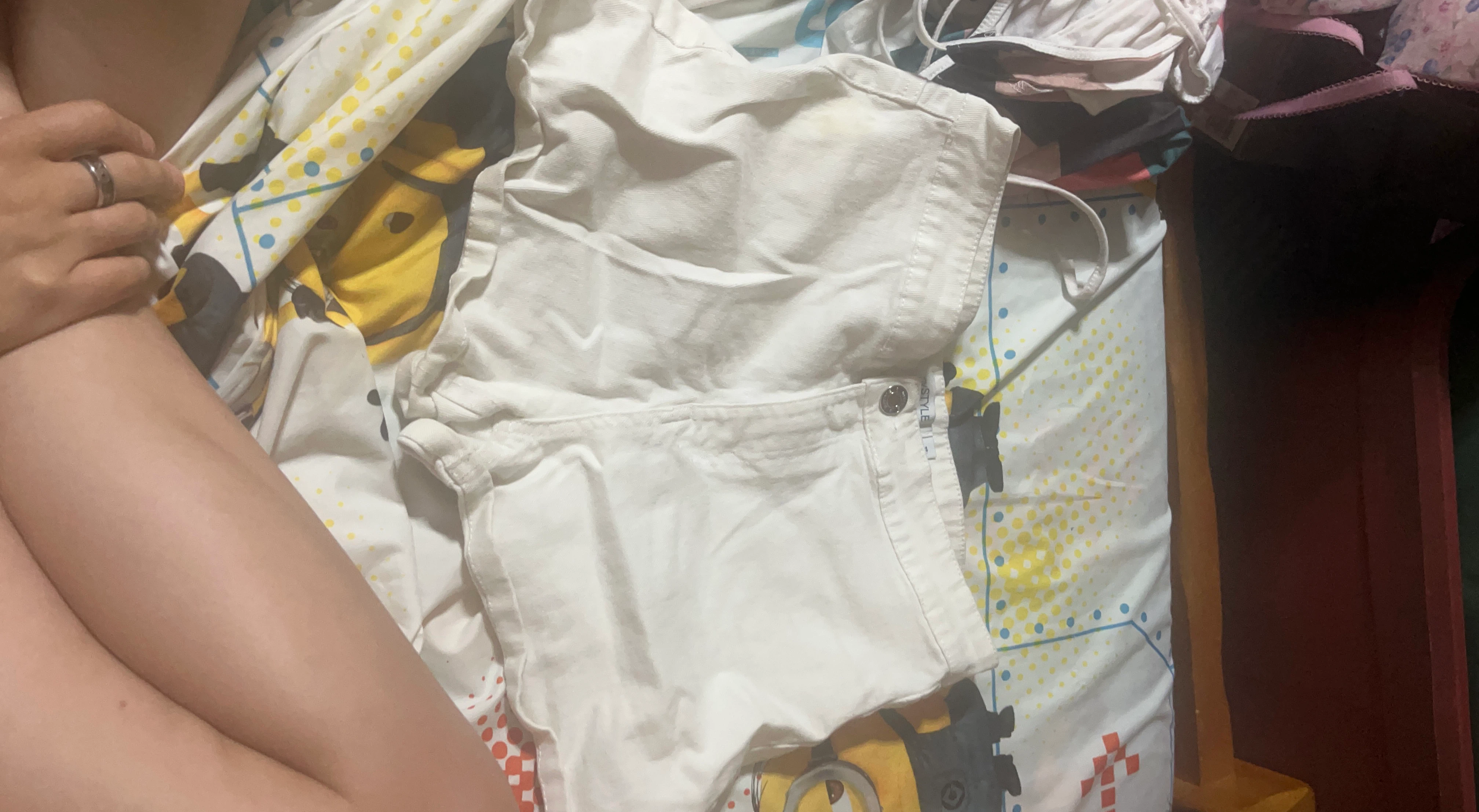 White Denim Shorts Size
