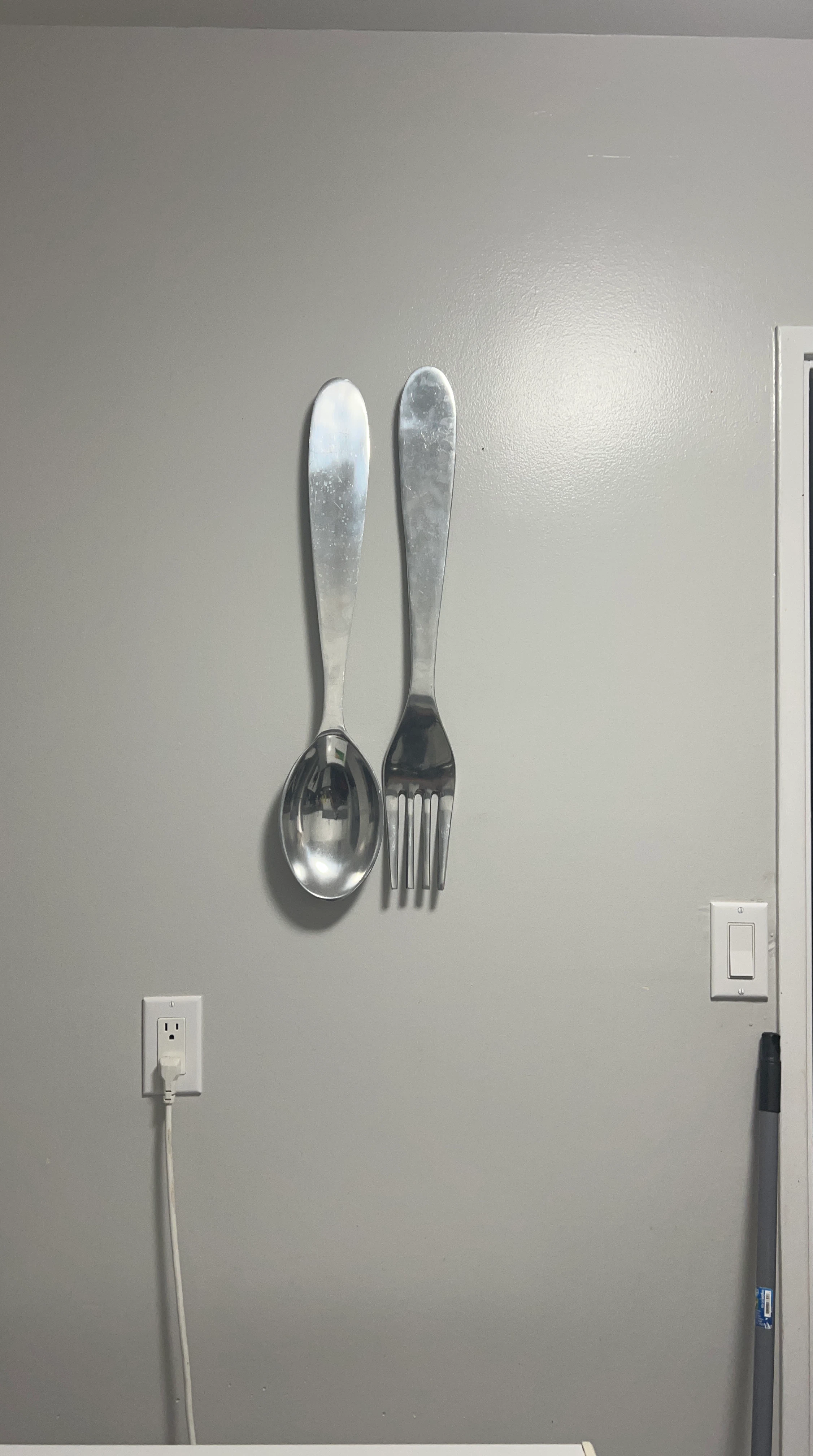 Large Decorative Metal Spoon and Fork Wall Art