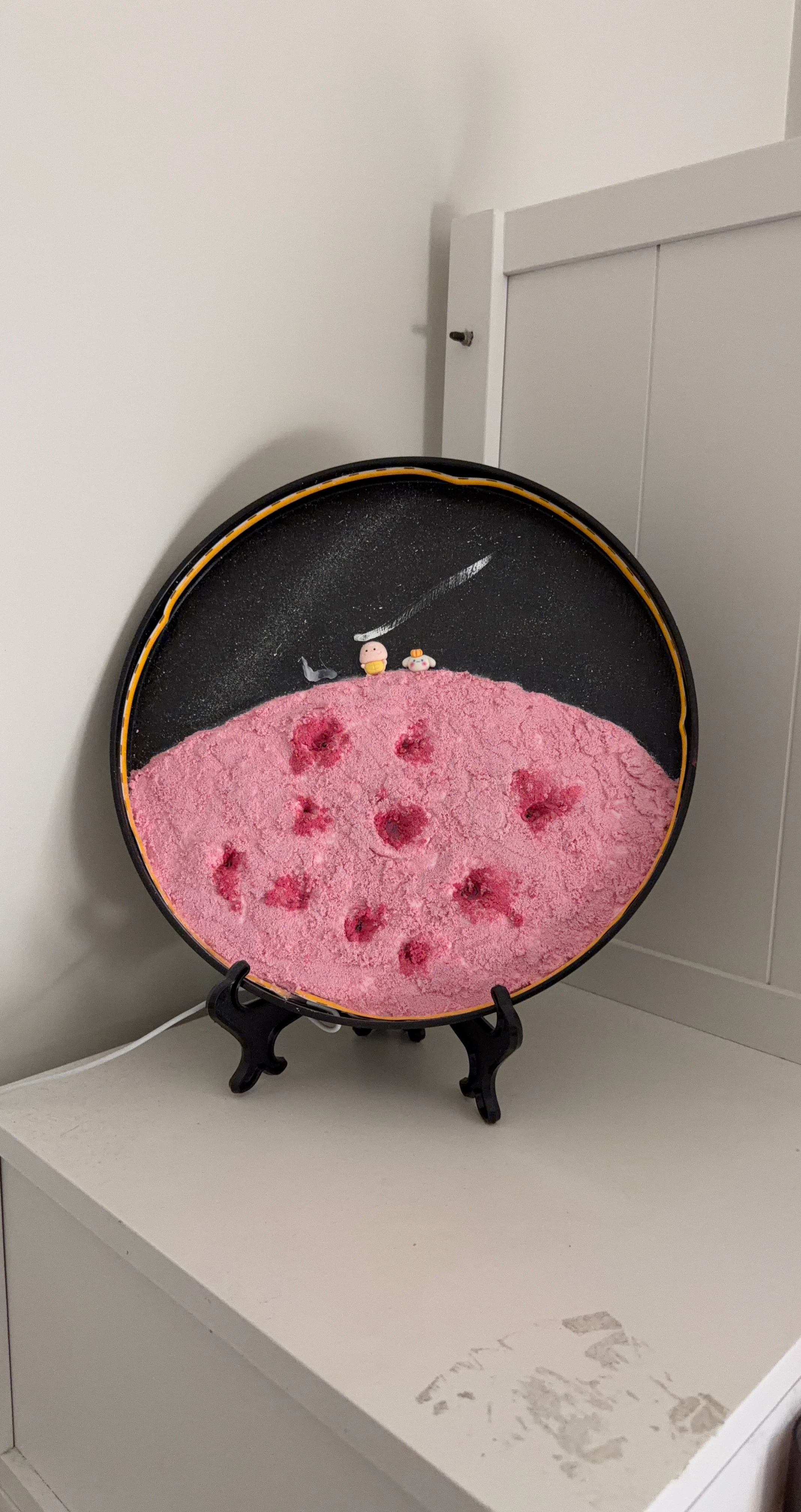Handmade Pink Moon LED Decorative Light