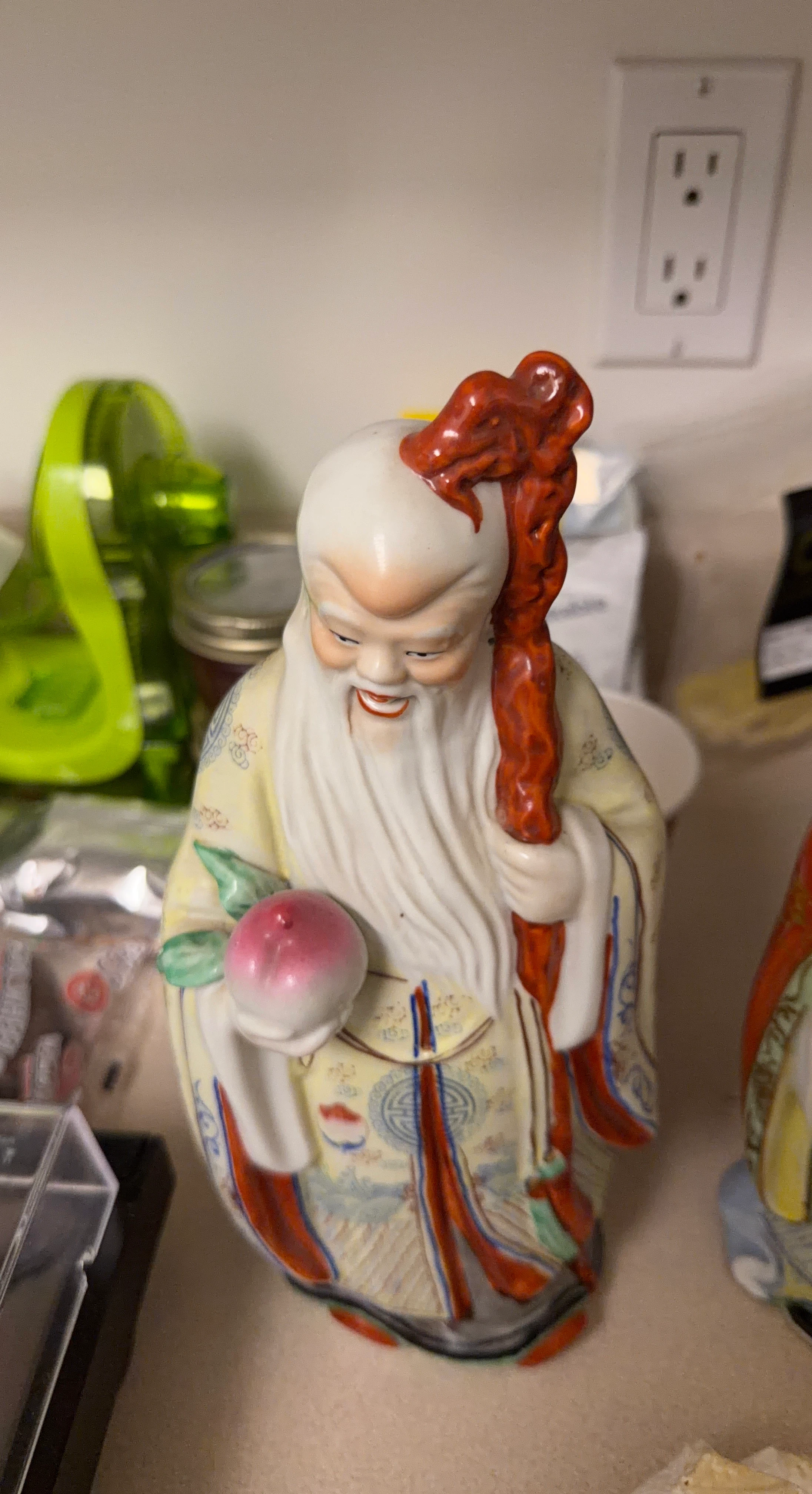 Ceramic Shou Lao Figurine