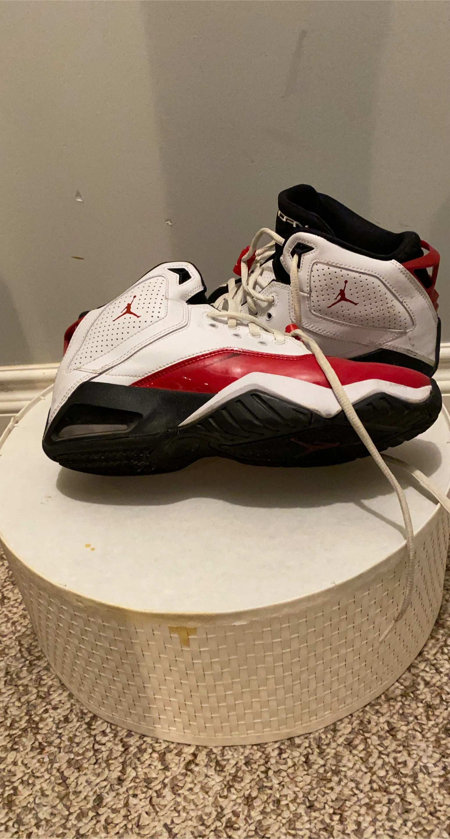 Jordan Basketball Shoes White Red Black