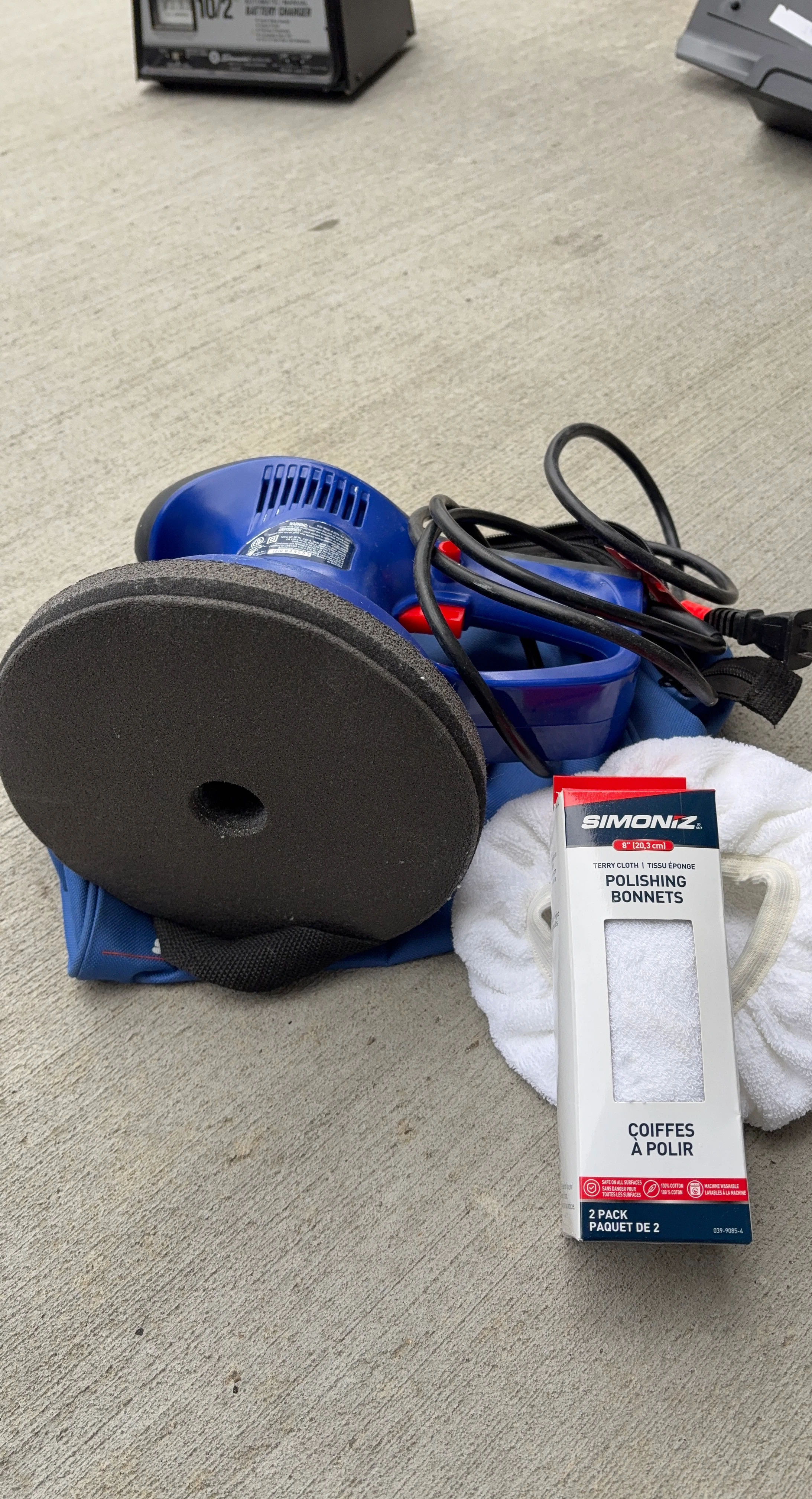 Simoniz 8-inch Car Polisher with Polishing Bonnets