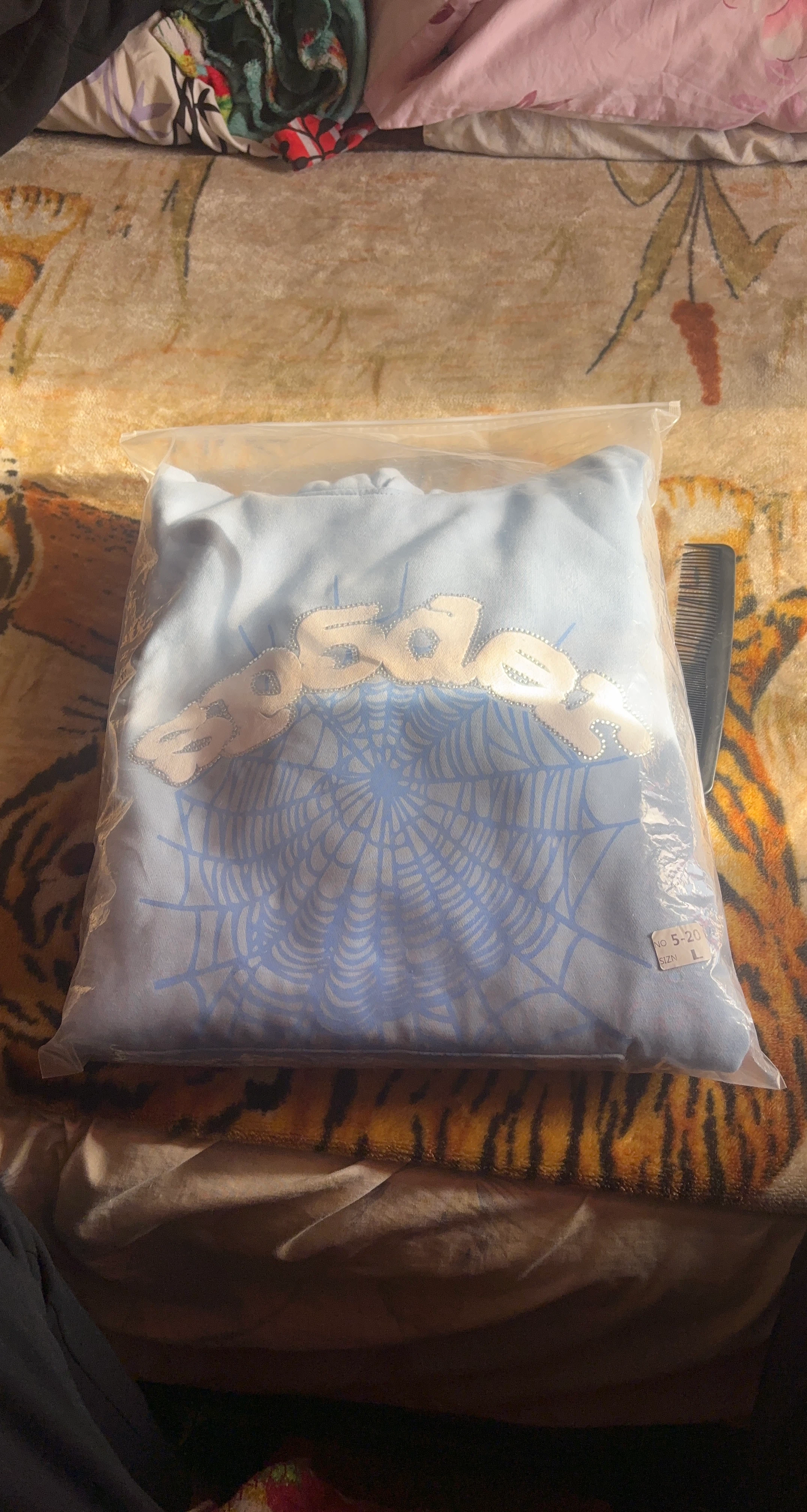 Sp5der Light Blue Hoodie
