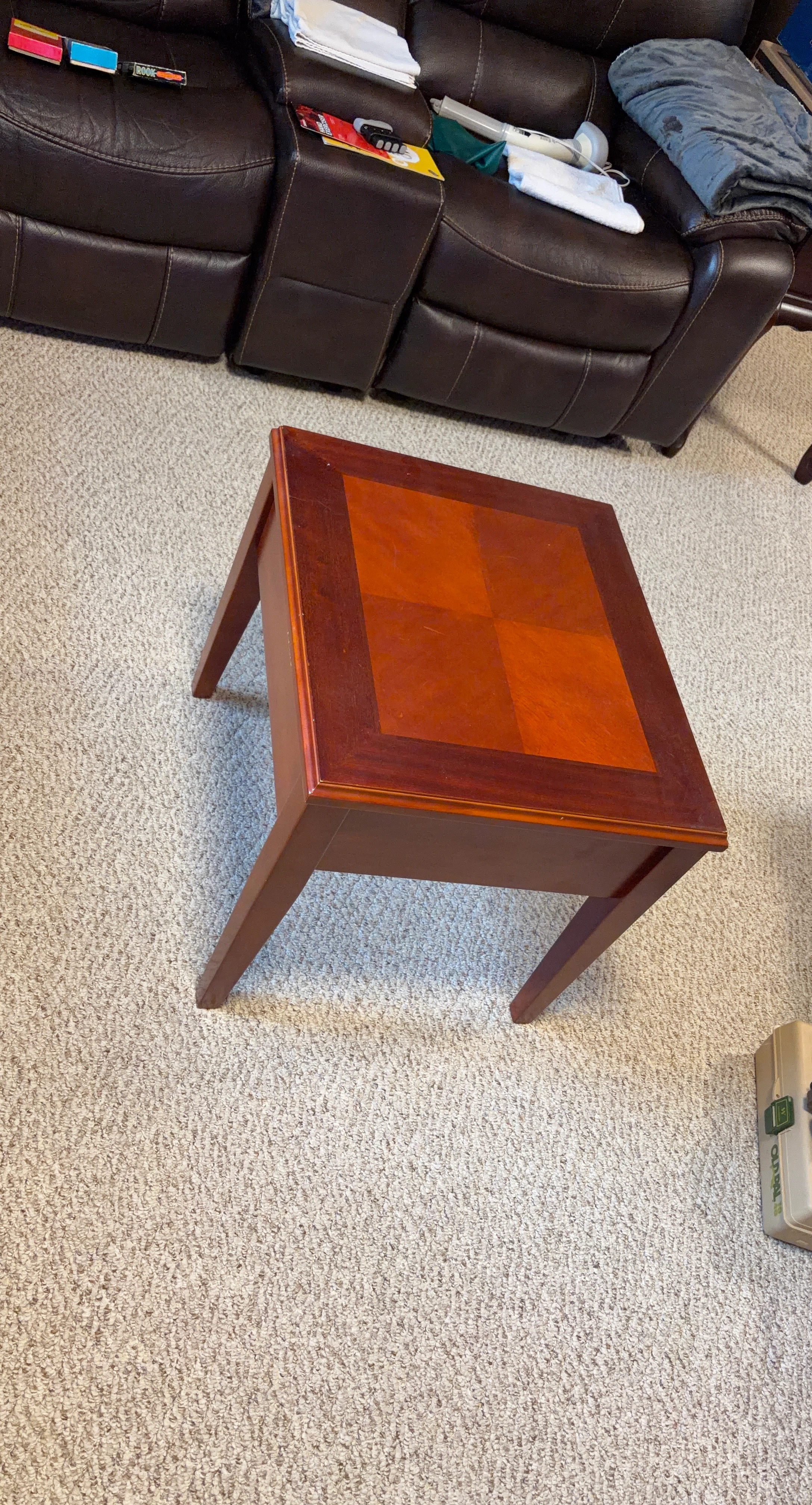 Square Wood End Table