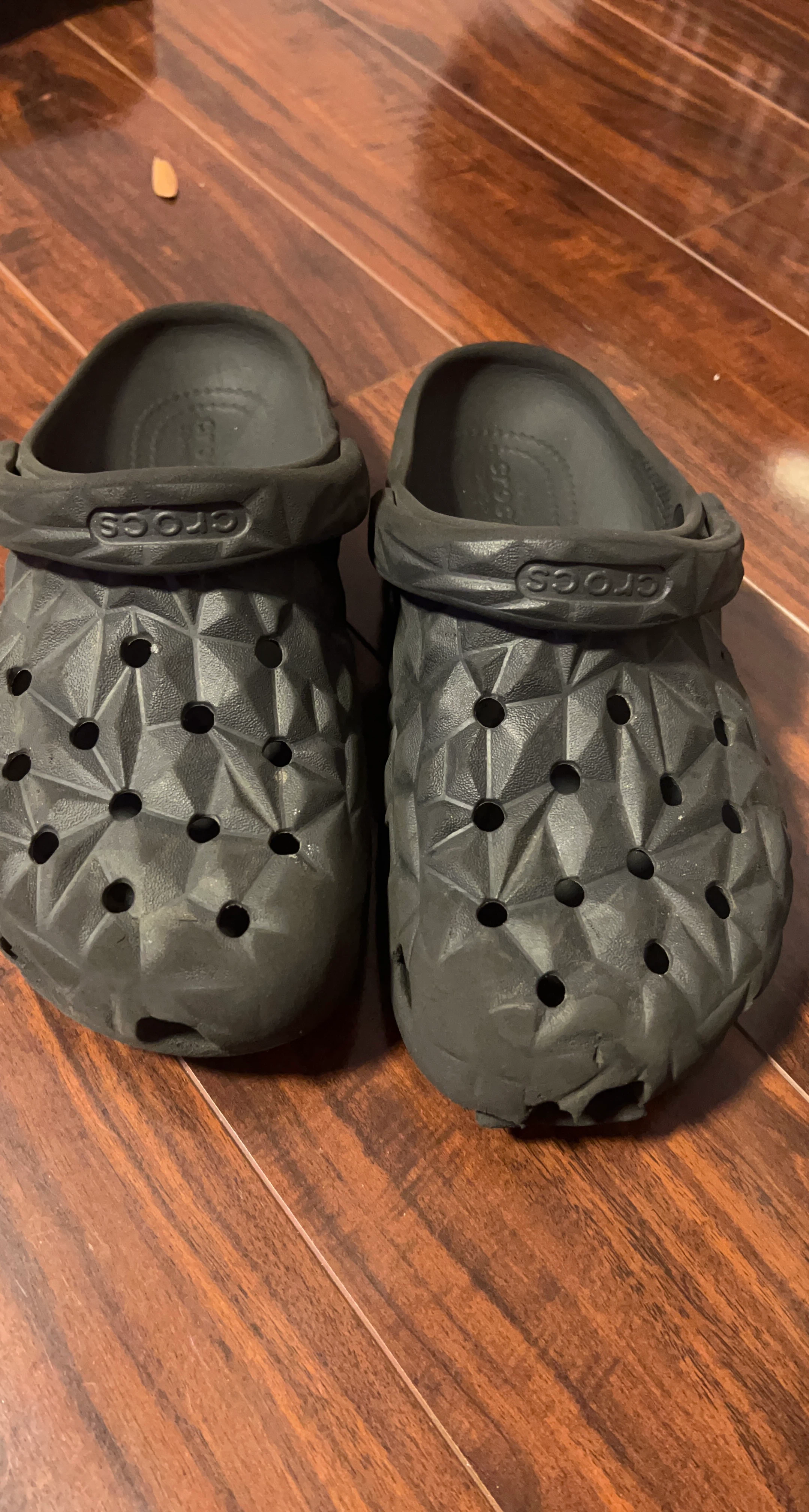 Black Crocs Geometric Clogs