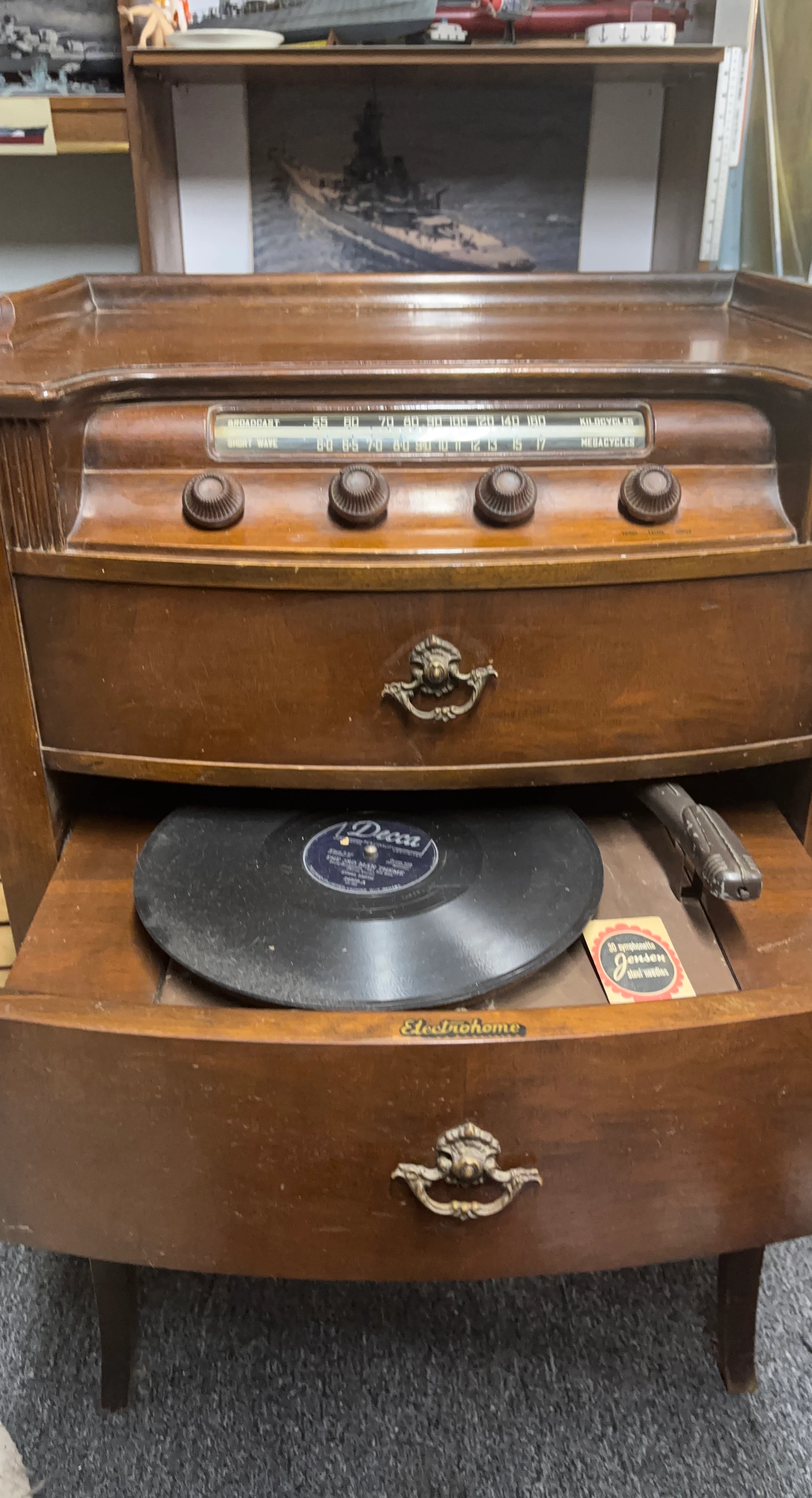 Vintage Electrohome Radio and Record Player Console