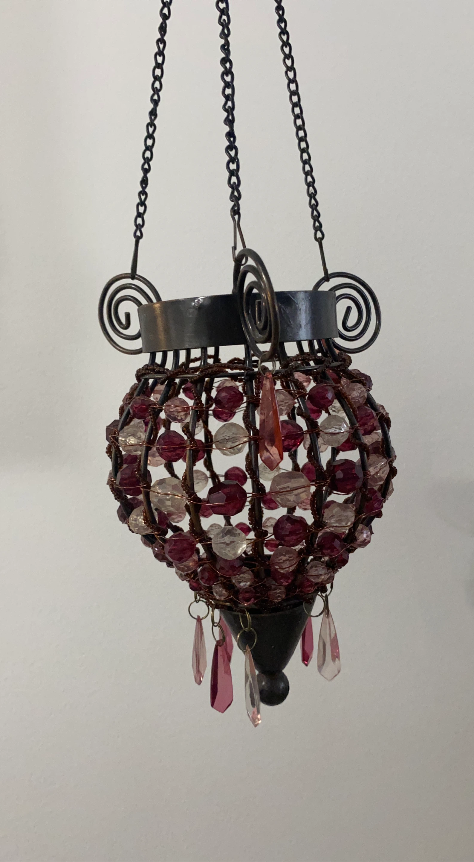 Decorative Beaded Hanging Lantern