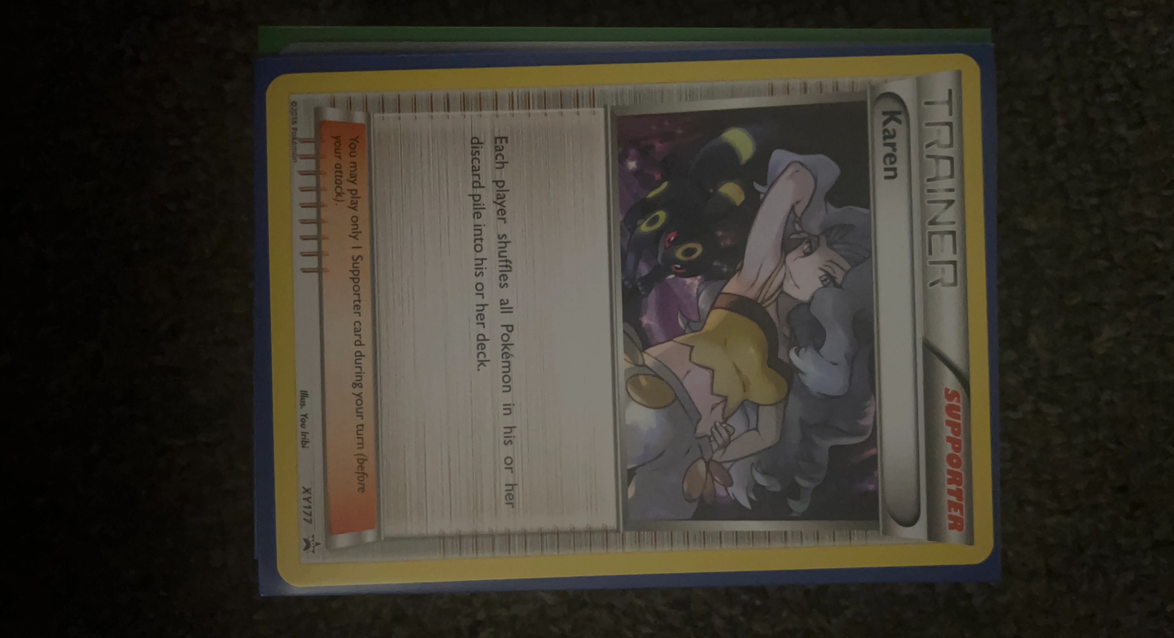 Pokemon Trading Card: Karen Trainer XY177