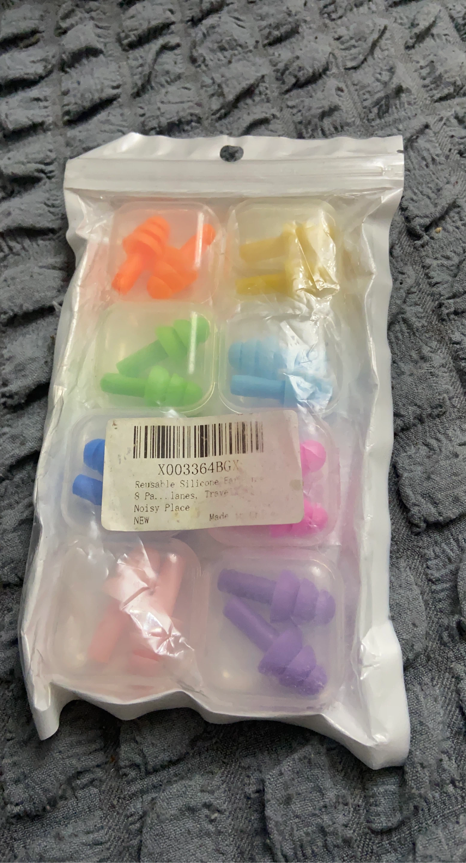 8 Pairs Reusable Silicone Earplugs