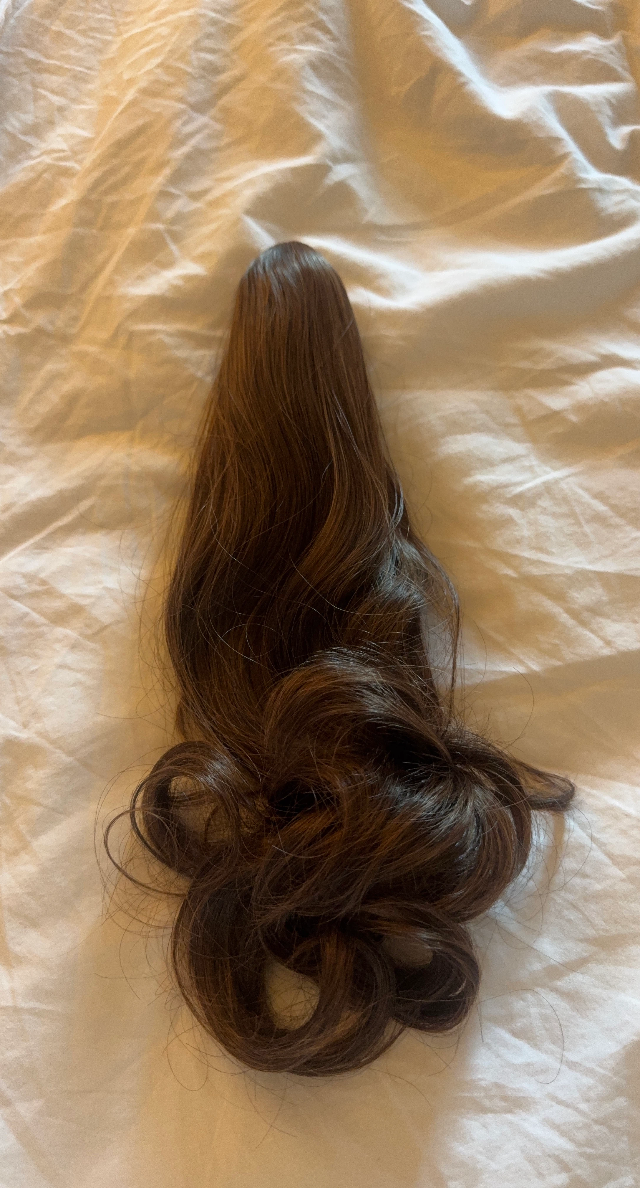 Long Brown Wavy Ponytail Extension