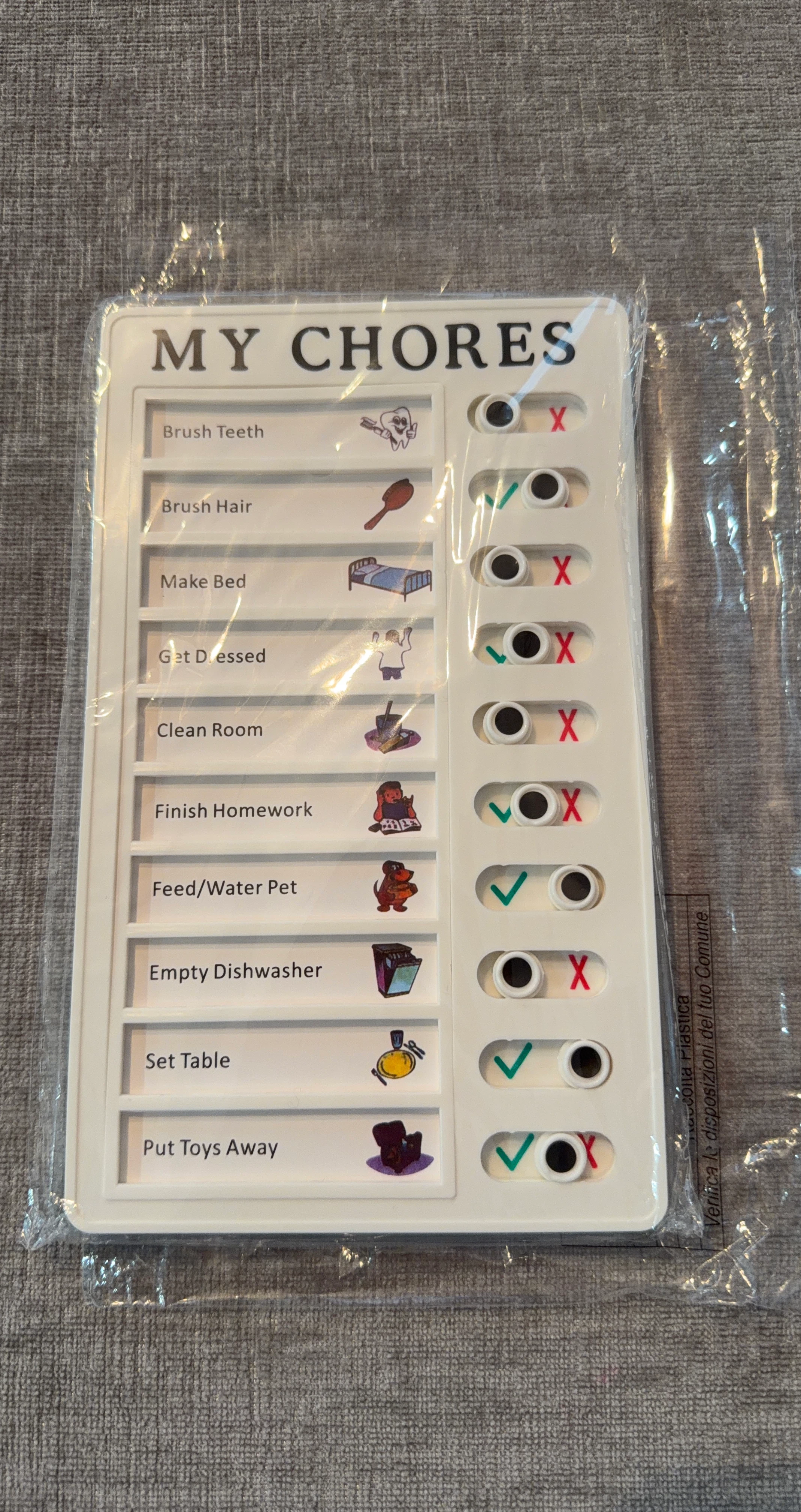 Kids Chore Tracker Board