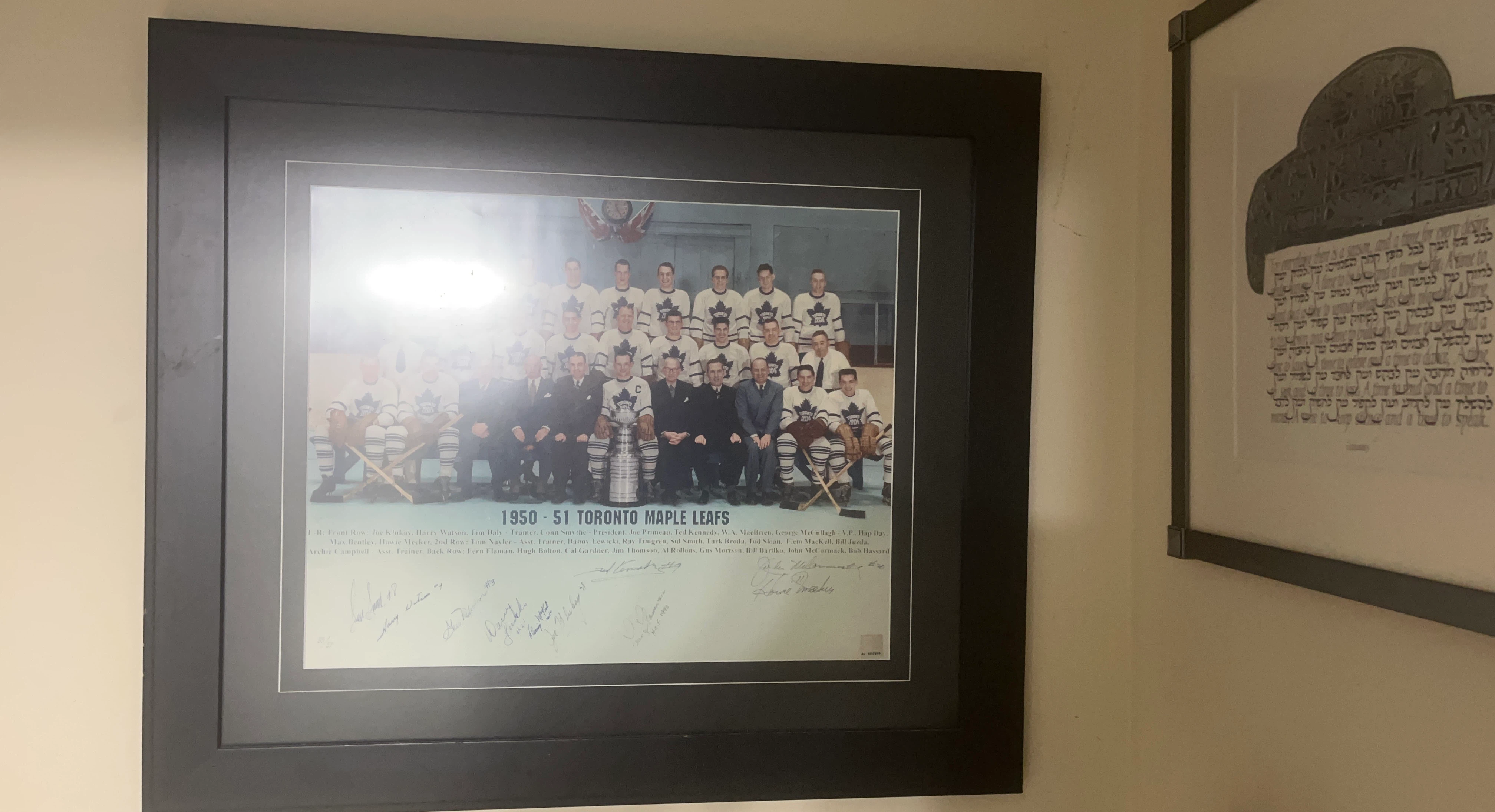 1950-51 Toronto Maple Leafs Framed Team Photo