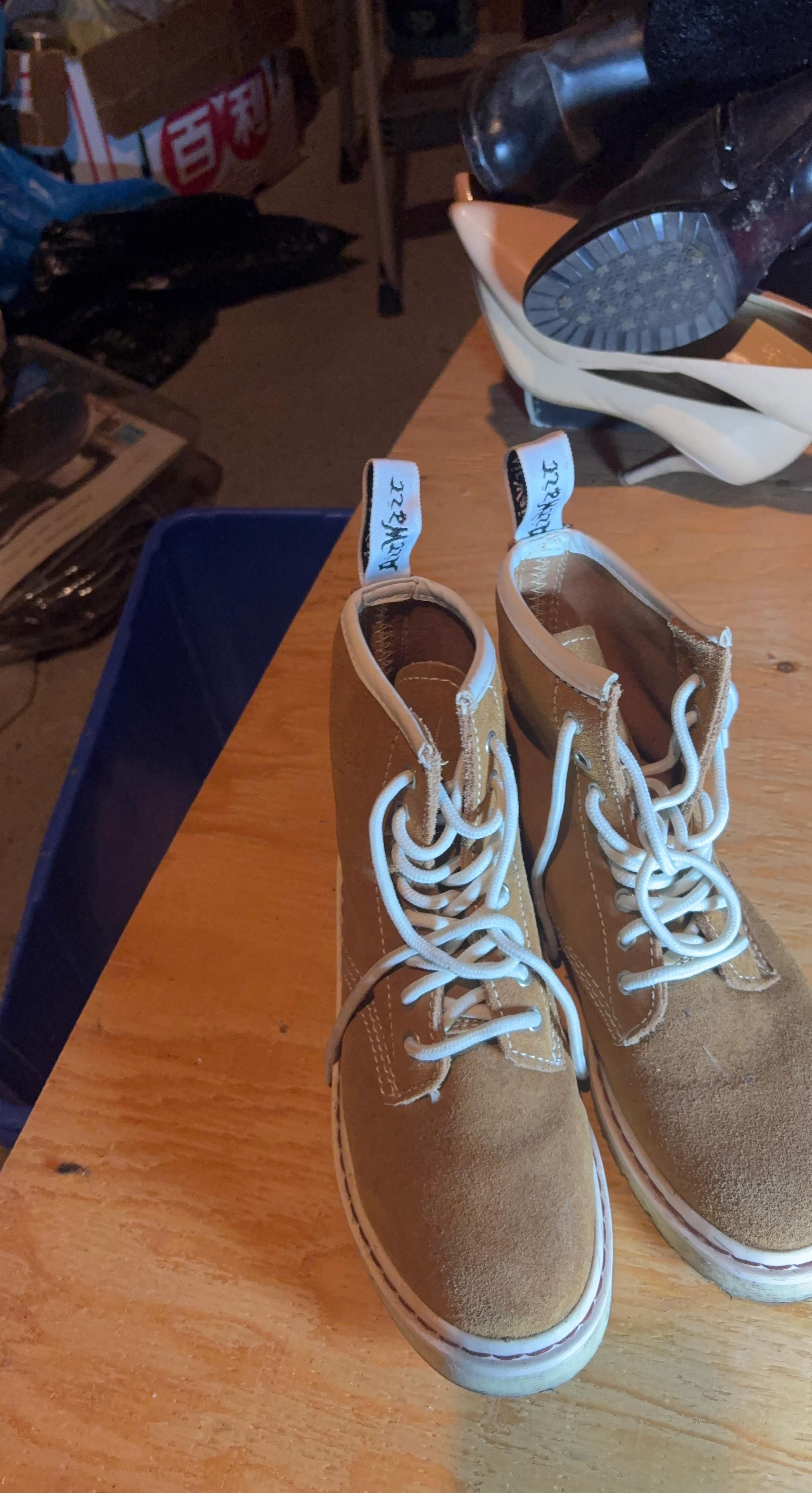 Dr. Martens Tan Suede Boots