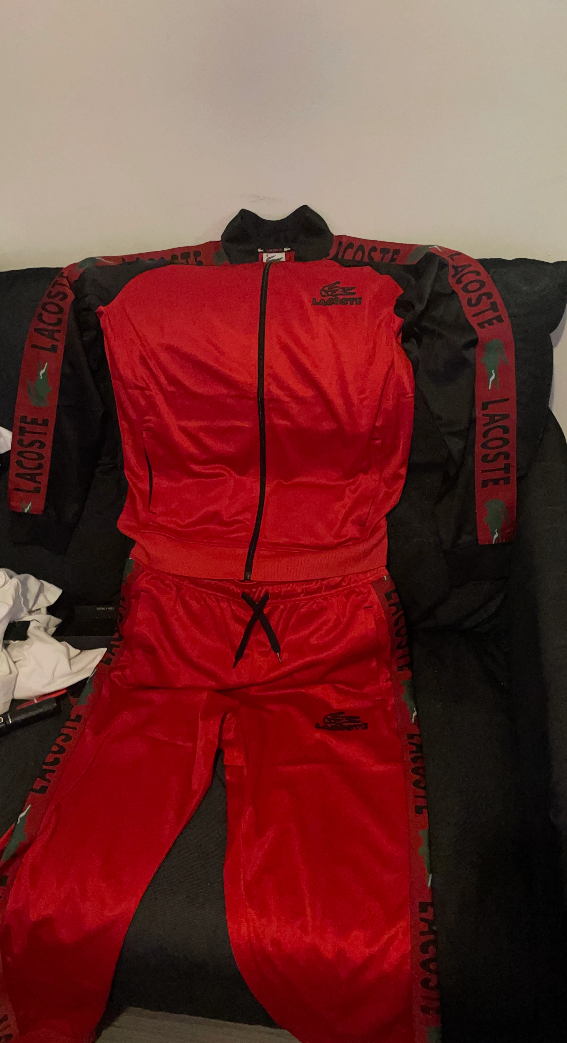 Lacoste Tracksuit Red and Black