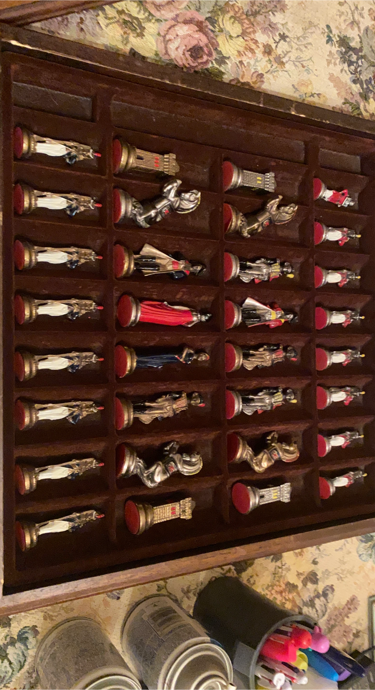 Decorative Themed Chess Set with Wooden Storage Case