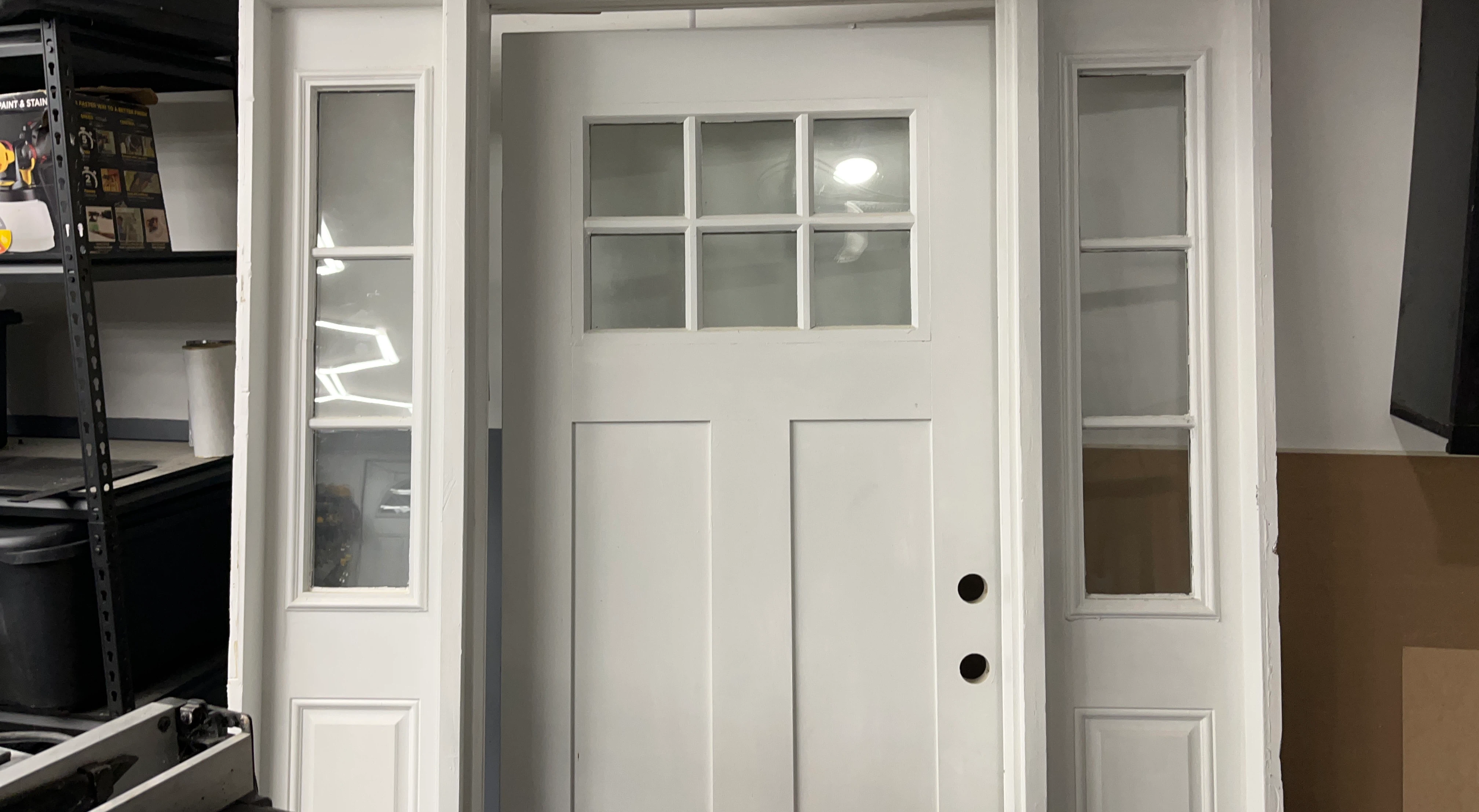 White Entry Door with Side Lites
