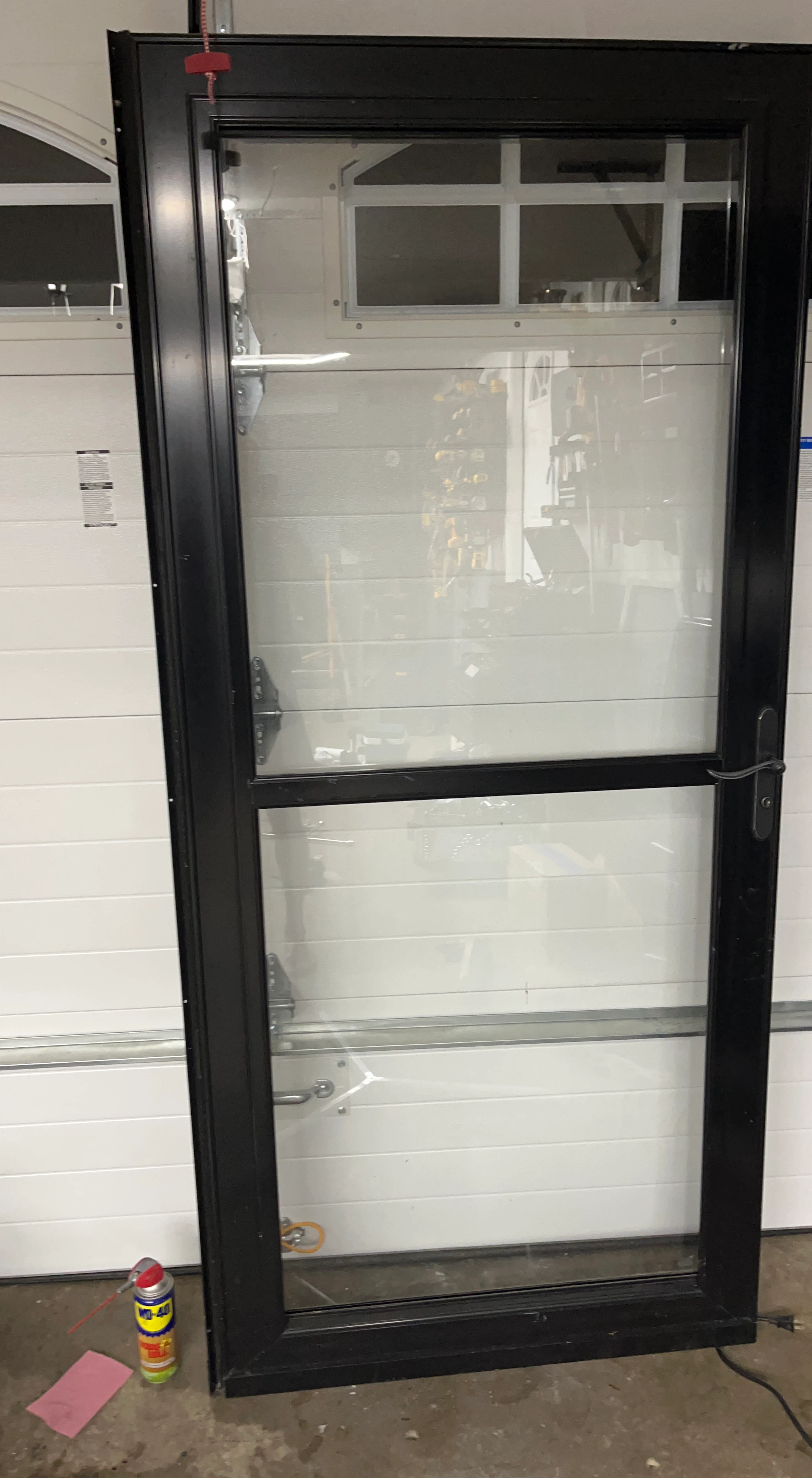 Black Full-View Storm Door