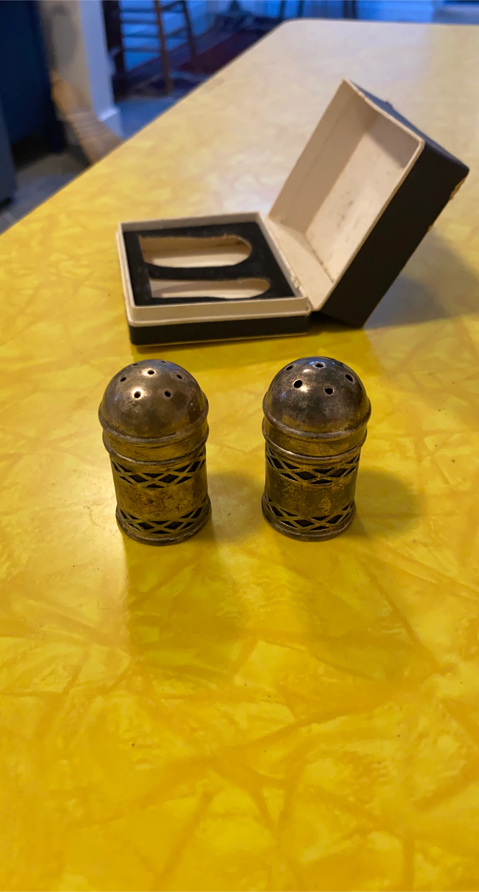 Vintage Silver Salt and Pepper Shakers