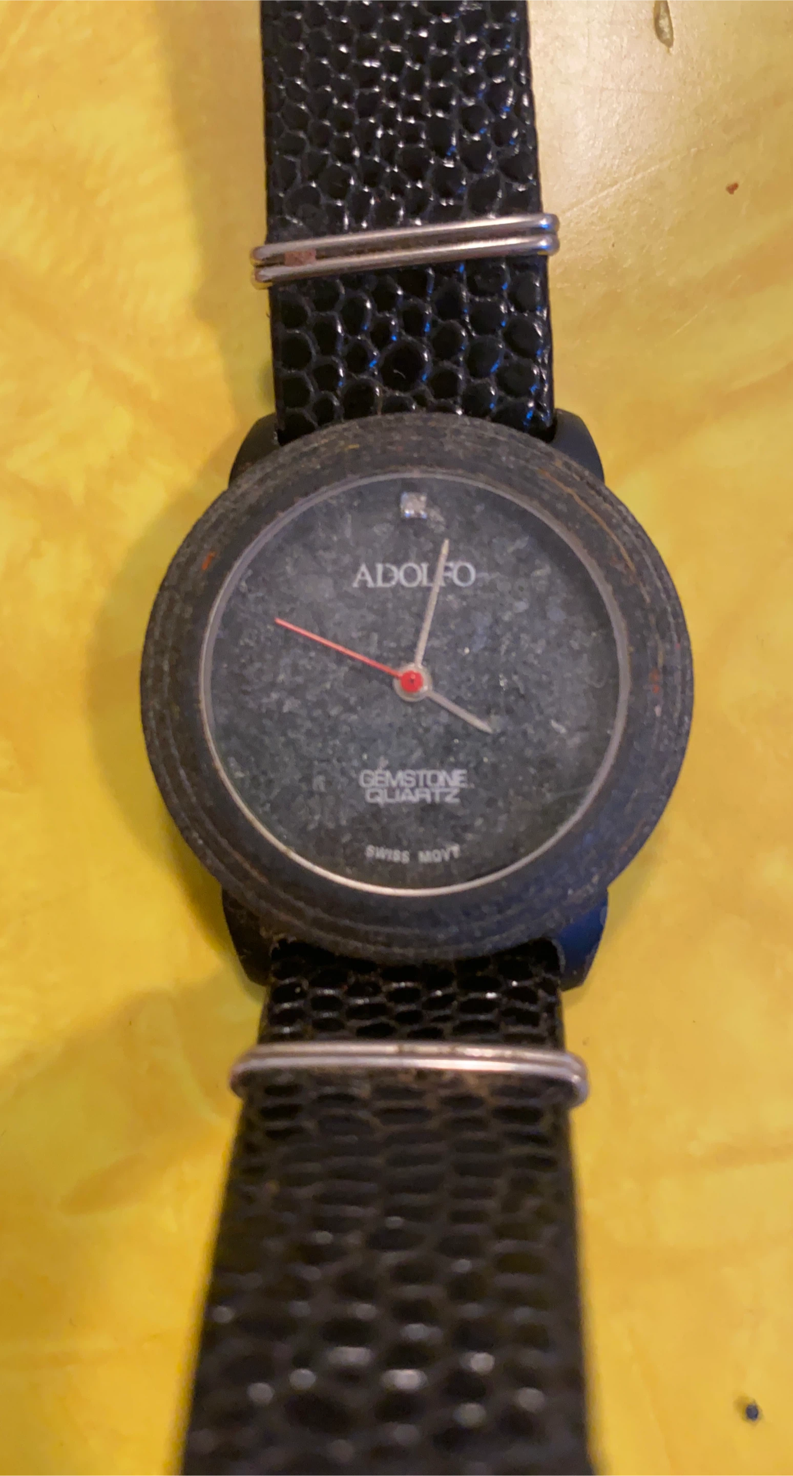 Adolfo Gemstone Quartz Watch