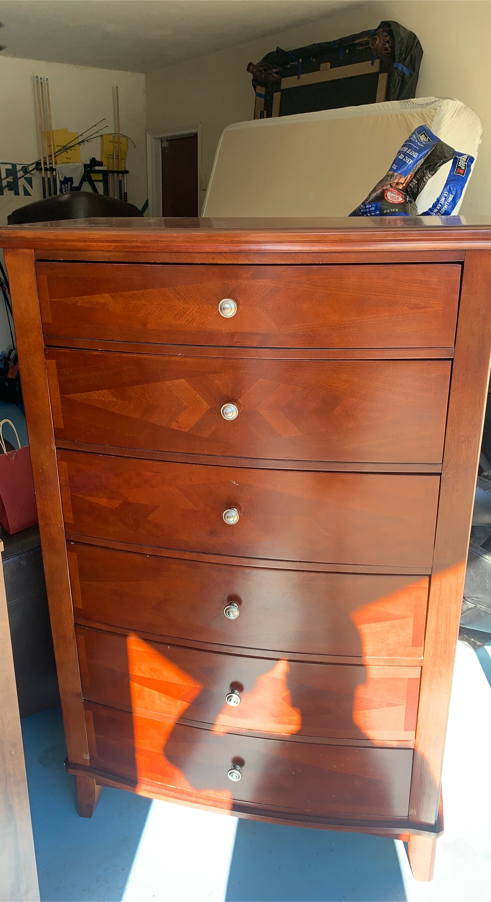 Six-Drawer Wooden Chest of Drawers