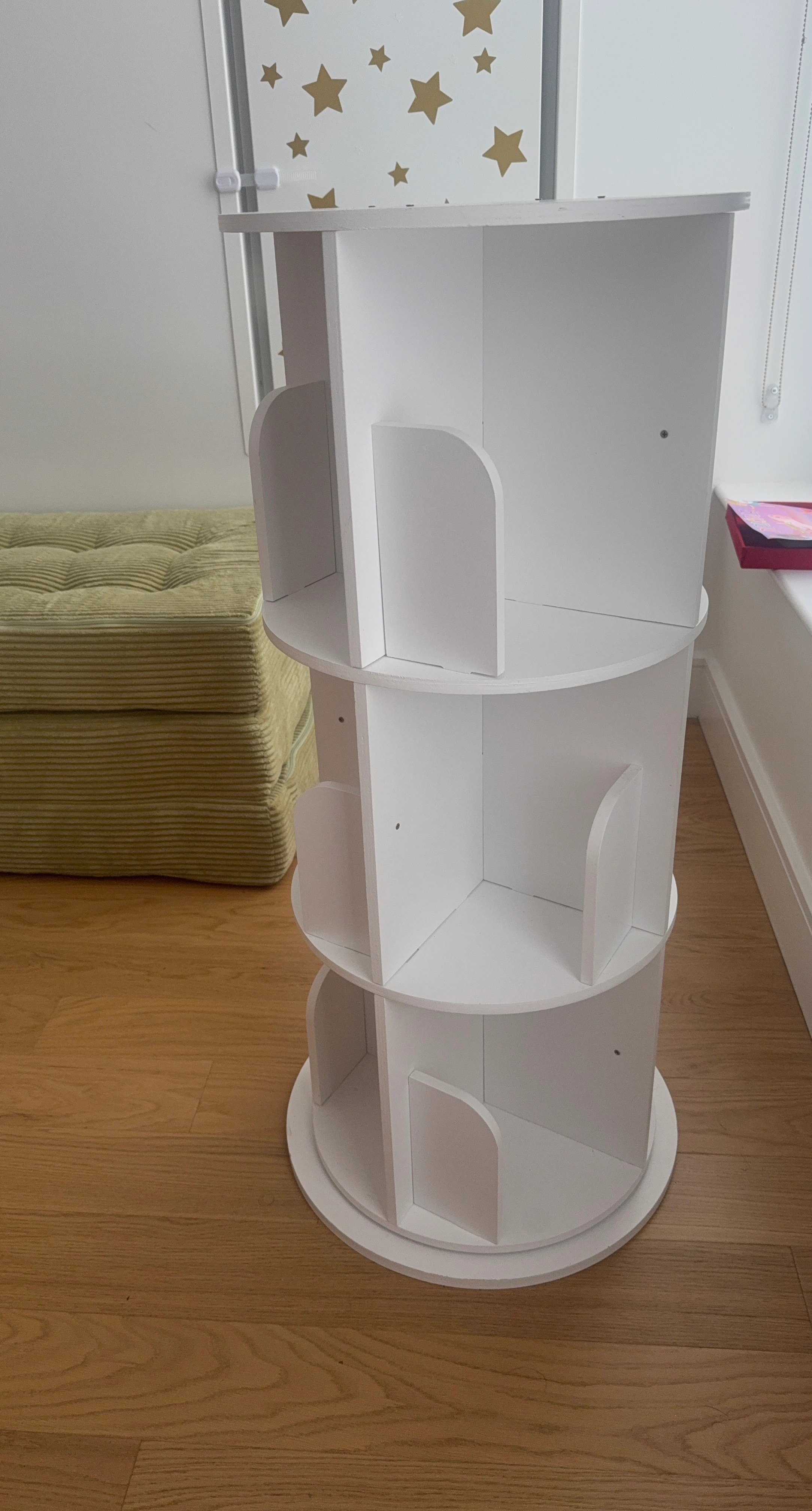 White Rotating Bookcase