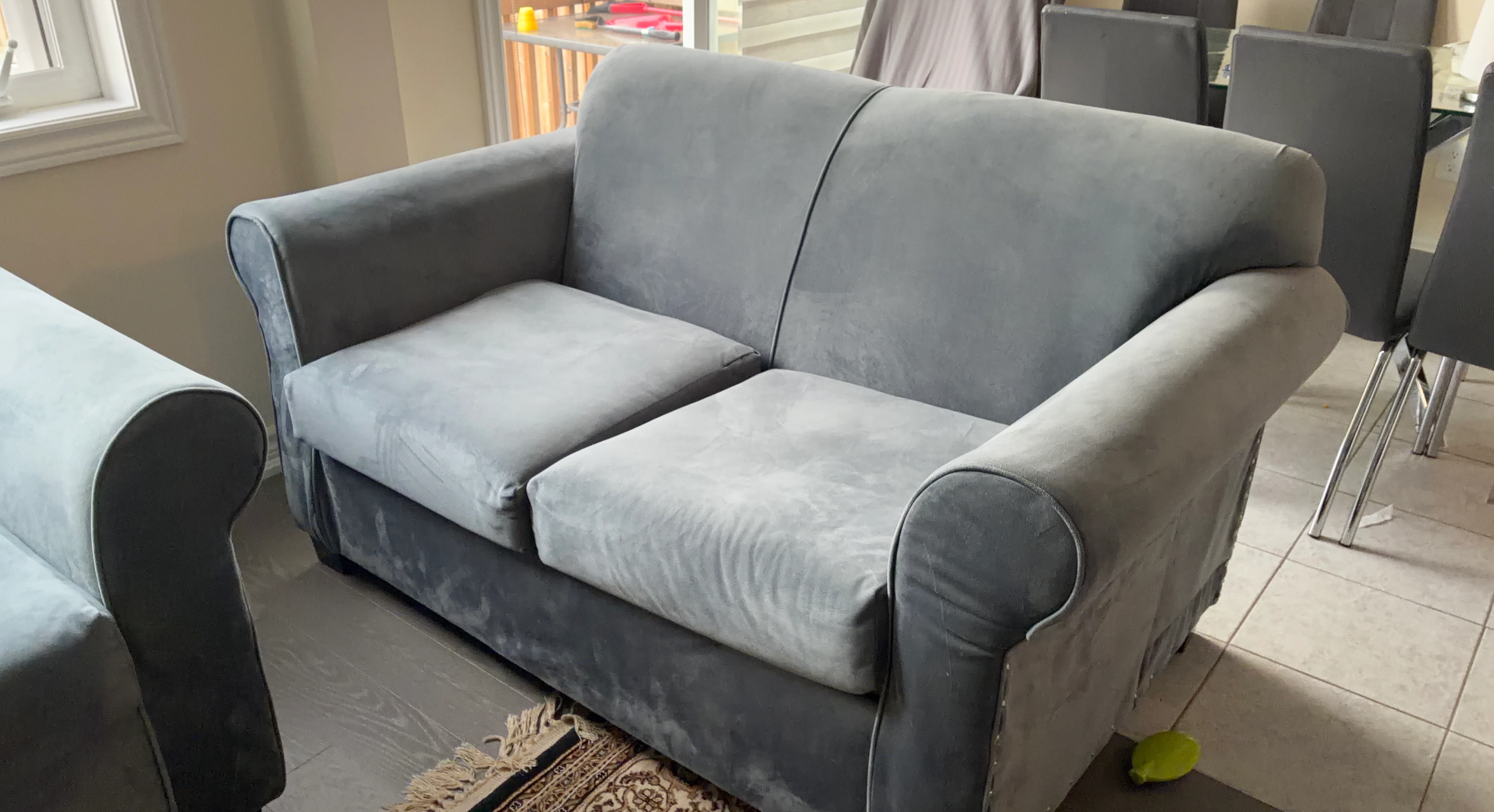 Grey Two-Seater Sofa