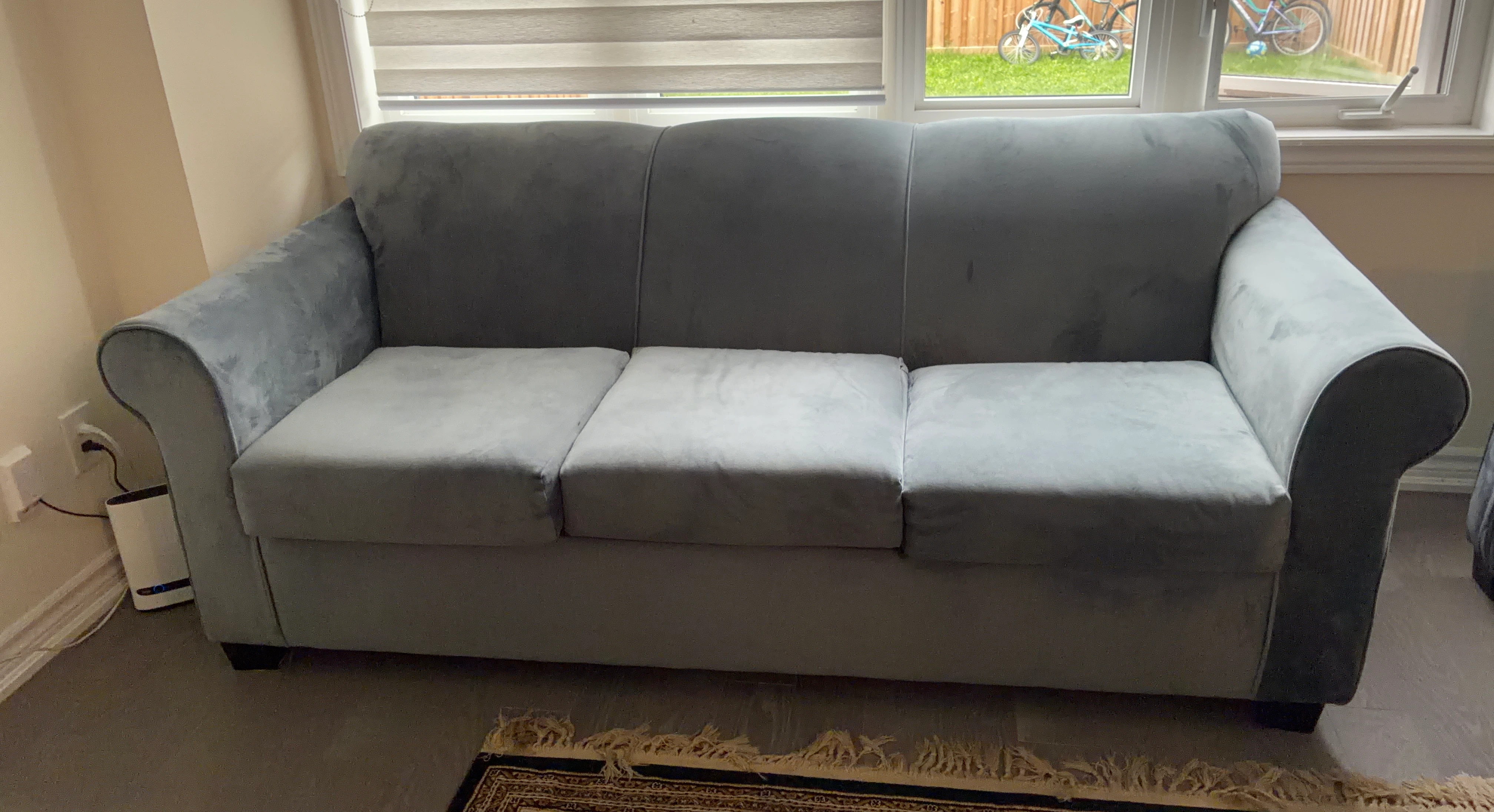 Three-Seater Velvet Sofa