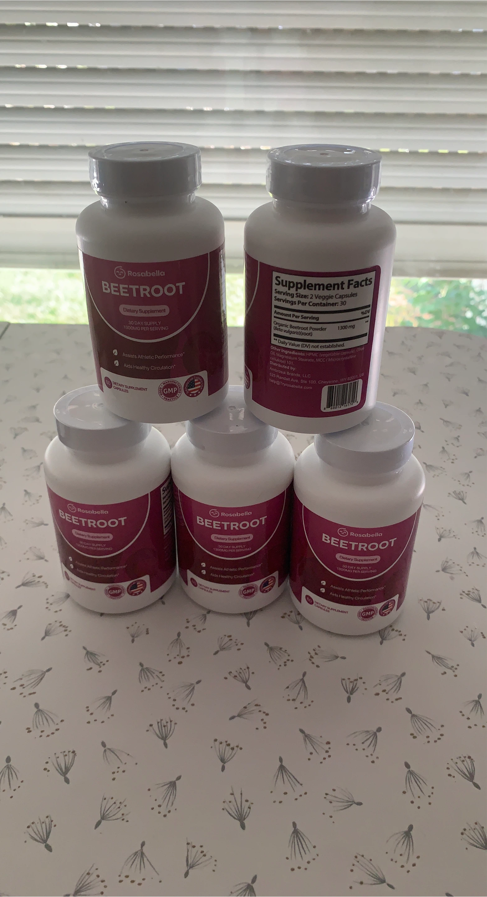 5 Bottles Rosabella Beetroot Dietary Supplement