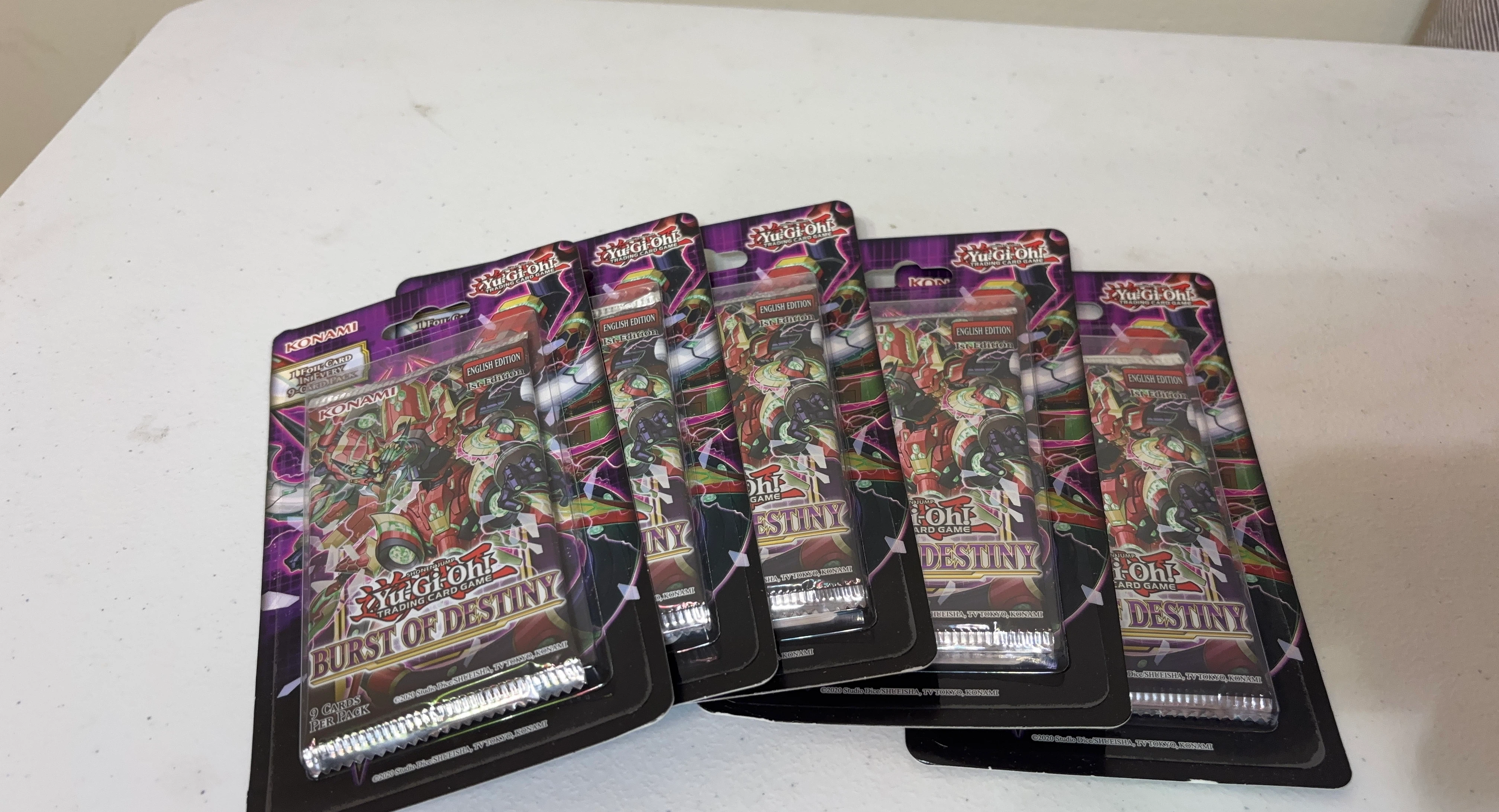 5 Yu-Gi-Oh! Burst of Destiny Blister Packs